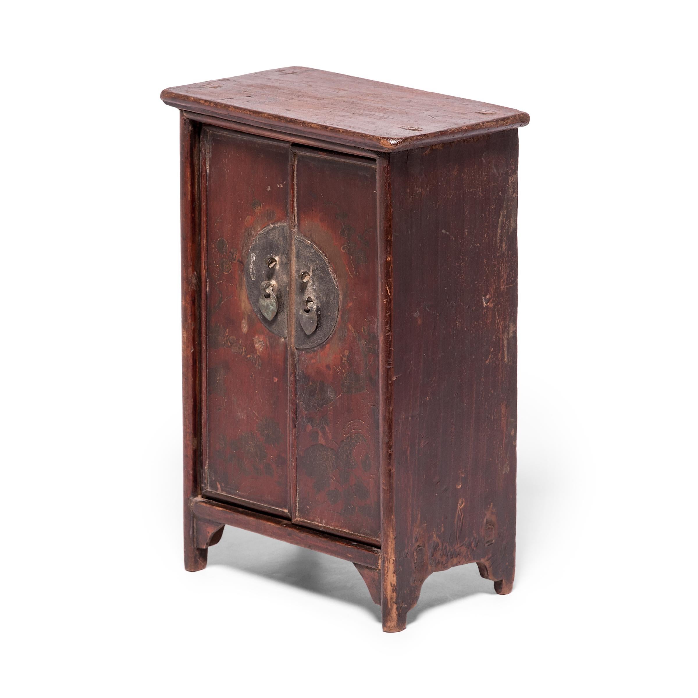 Qing Chinese Miniature Noodle Cabinet, c. 1850 For Sale
