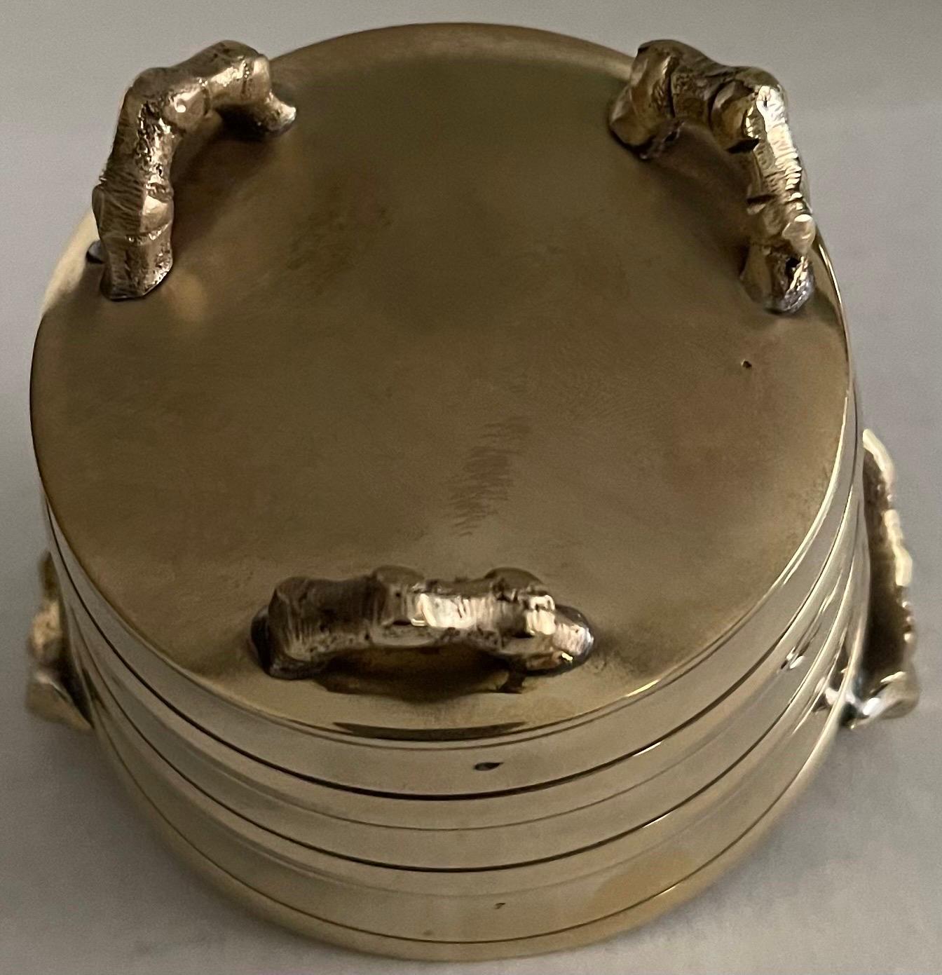 Chinese Miniature Polished Brass Bamboo Pot For Sale 5