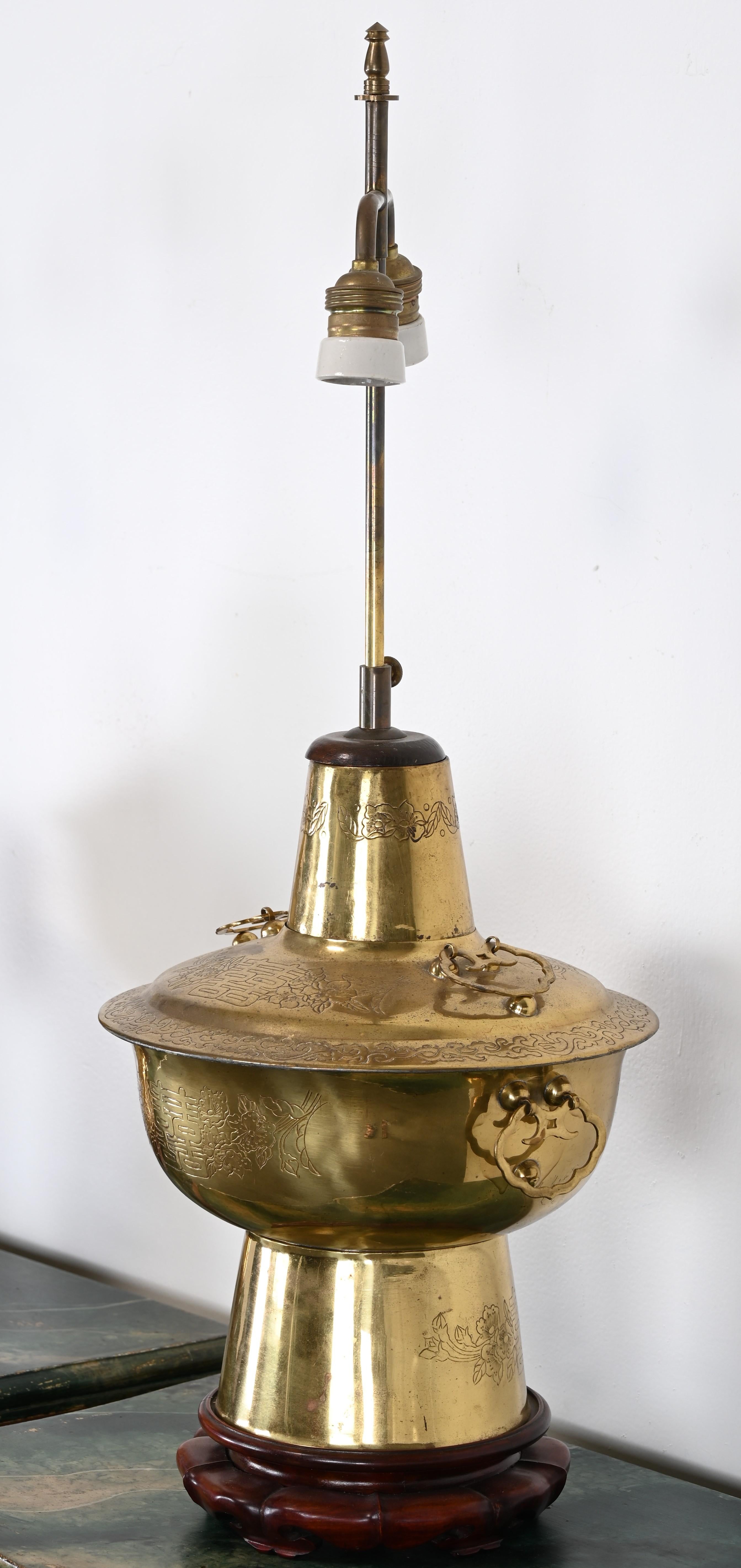 20th Century Chinese Modern Brass Lamps, 1960s