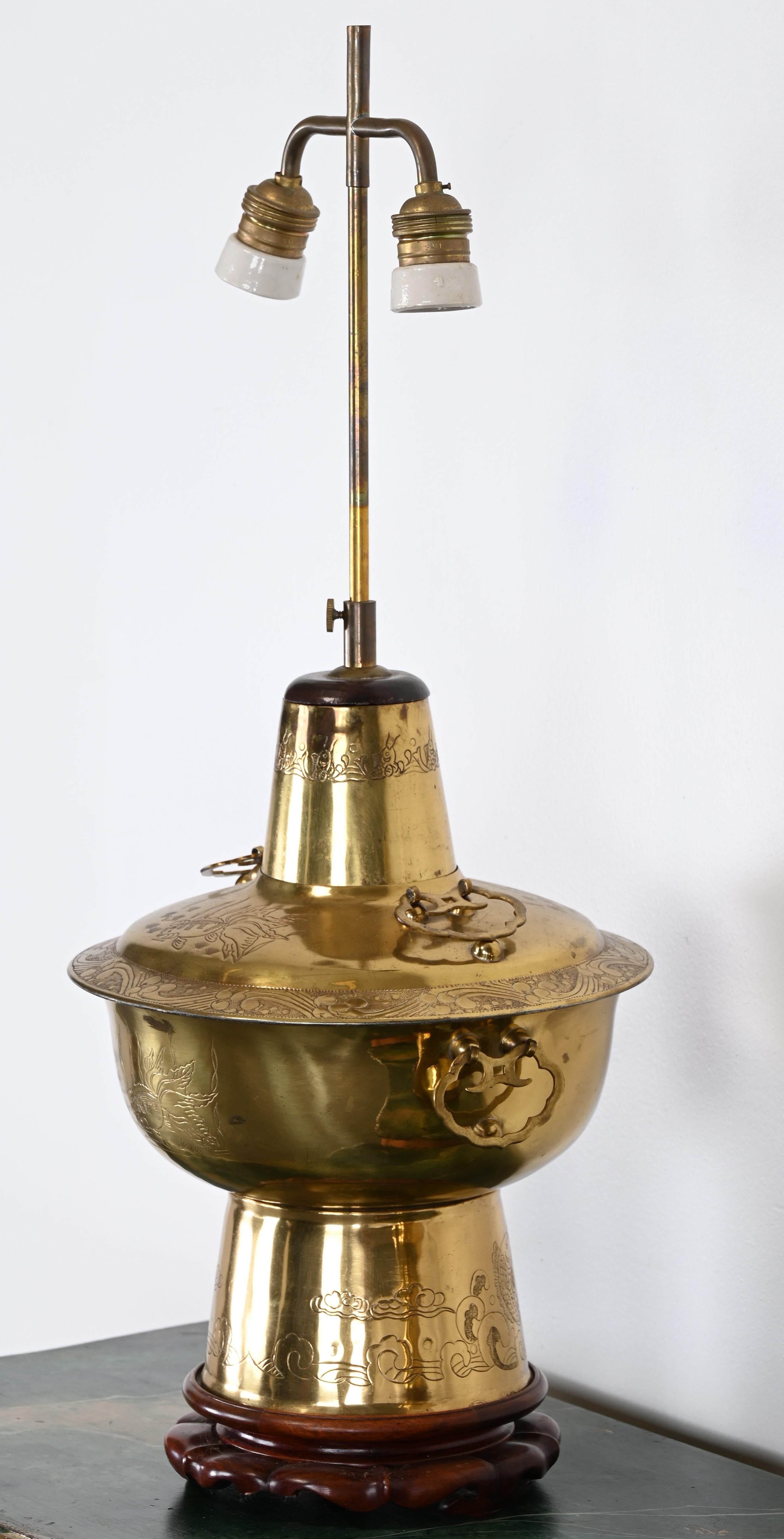 Chinese Modern Brass Lamps, 1960s 1