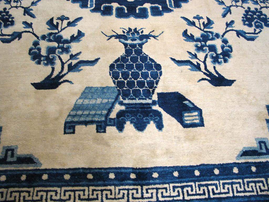 Noué à la main Tapis carré mongol chinois  11' 4'' x11' 6'' en vente