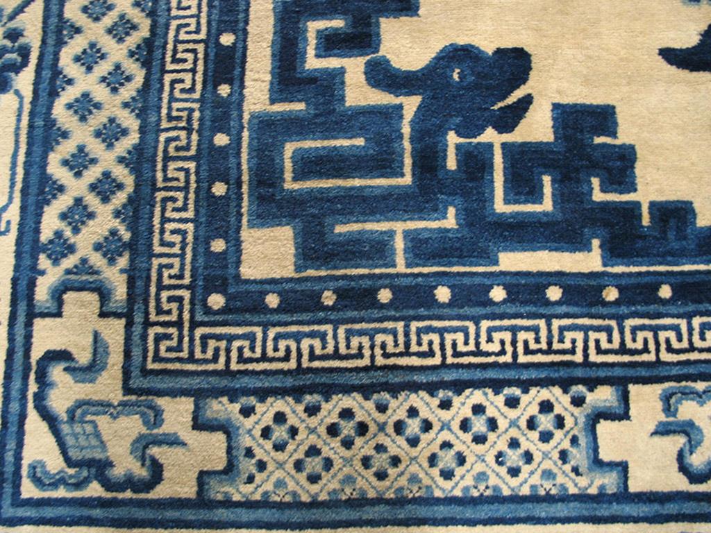 Noué à la main Tapis mongol chinois N. du 19ème siècle en vente