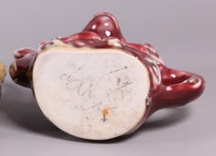 Chinese Monkey Form Porcelain Teapot, 19th Century