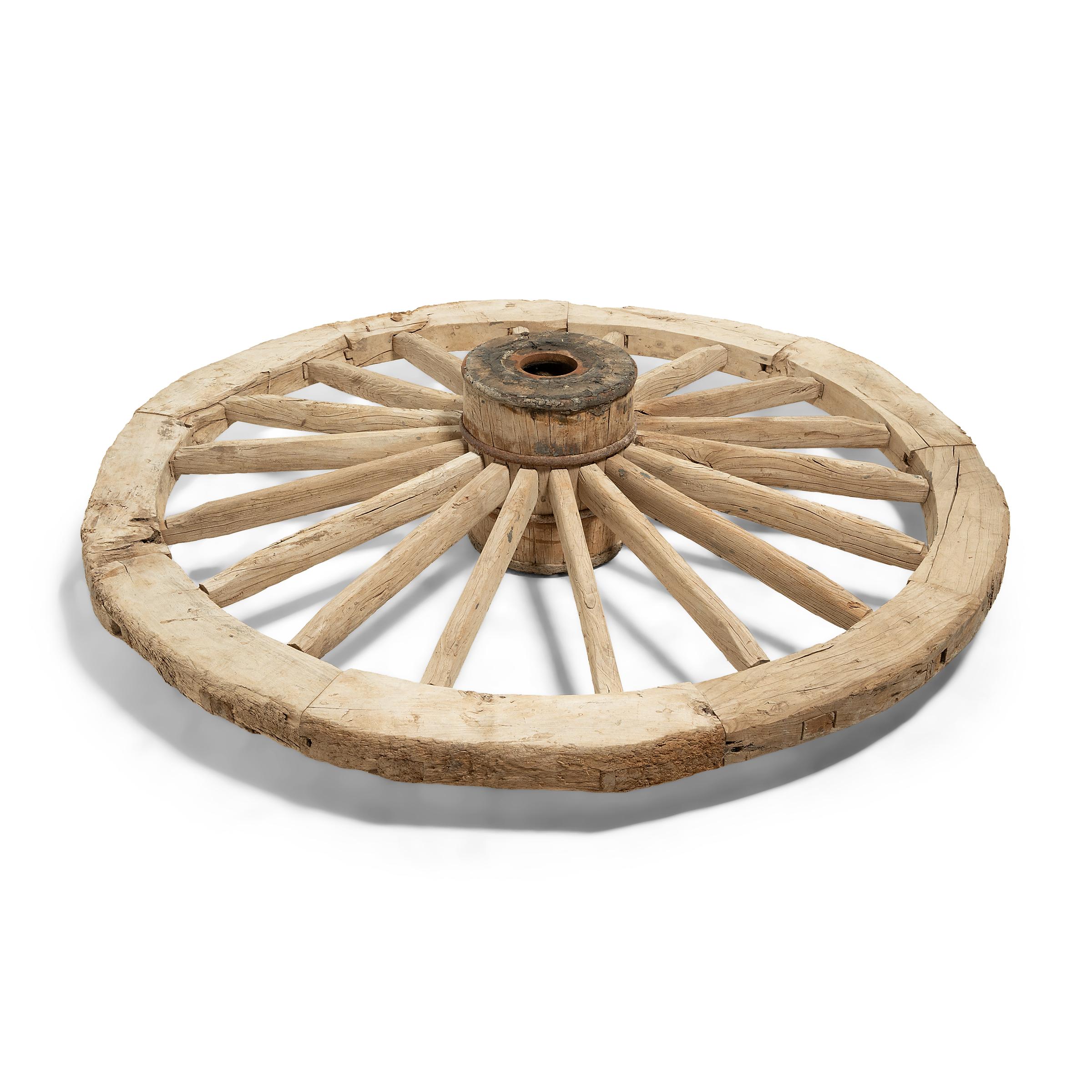 Iron Chinese Monumental Mill Wheel, circa 1900 For Sale