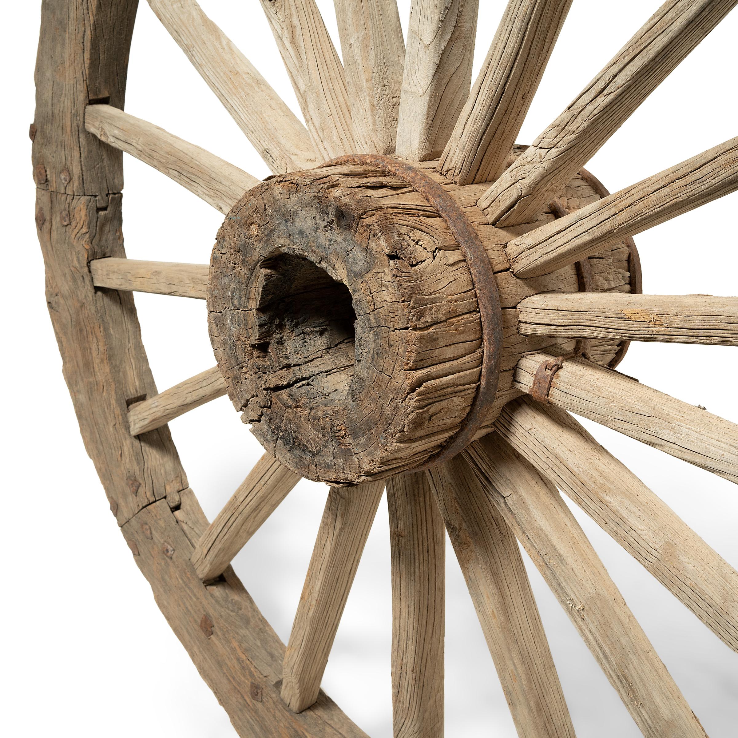 Iron Chinese Monumental Mill Wheel, circa 1900 For Sale
