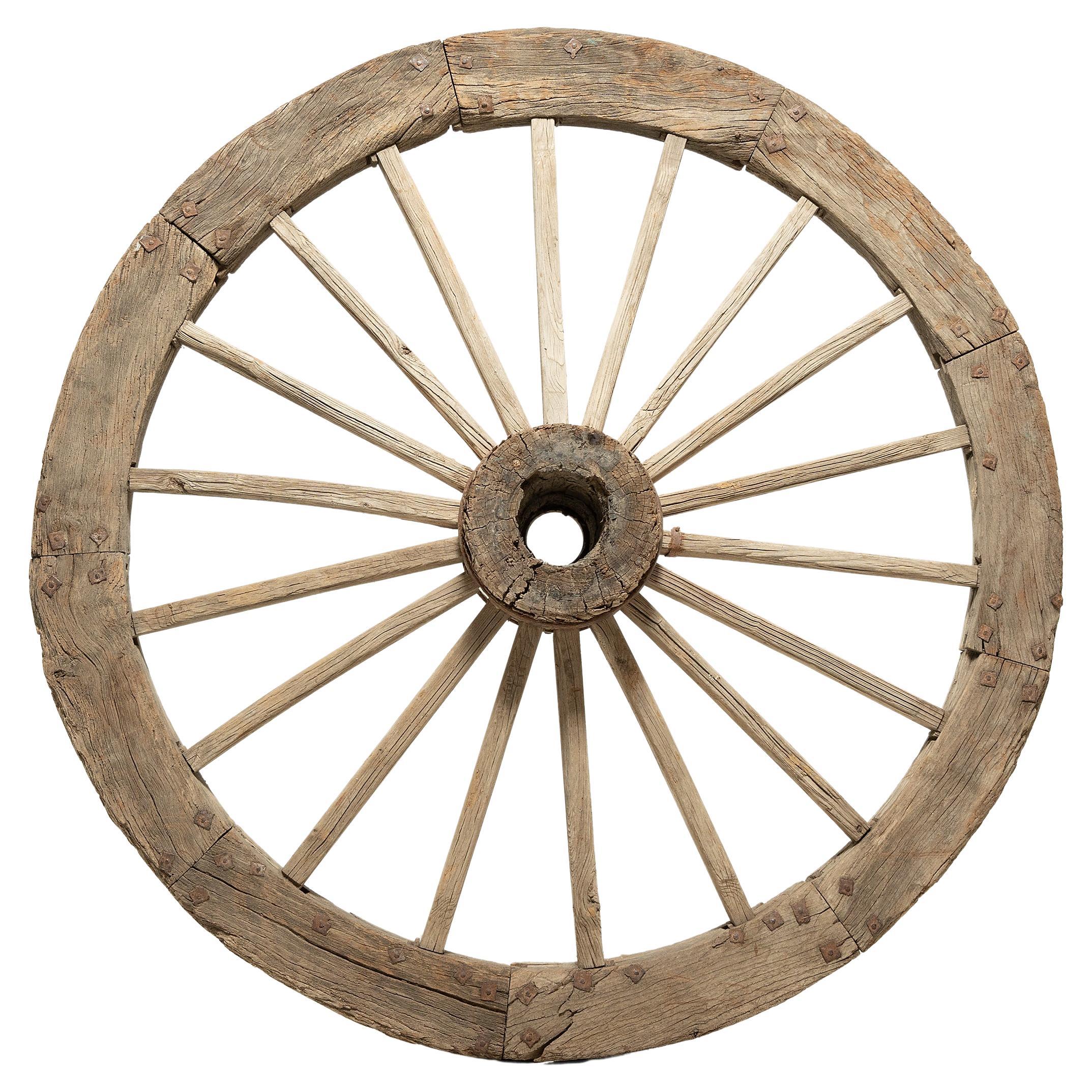 Chinese Monumental Mill Wheel, circa 1900 For Sale