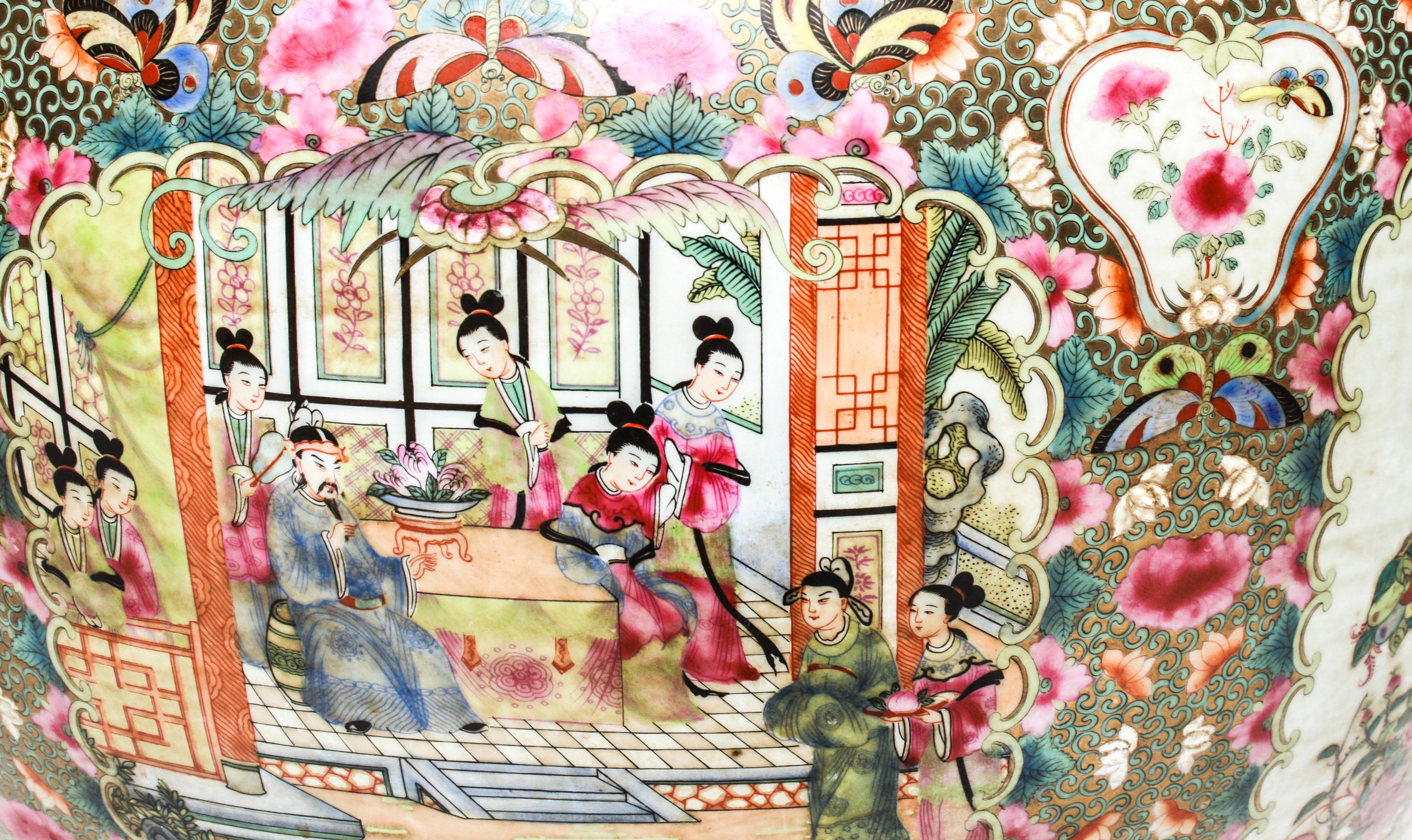 Chinese Monumental Porcelain Fish Bowl or Jardinière 3