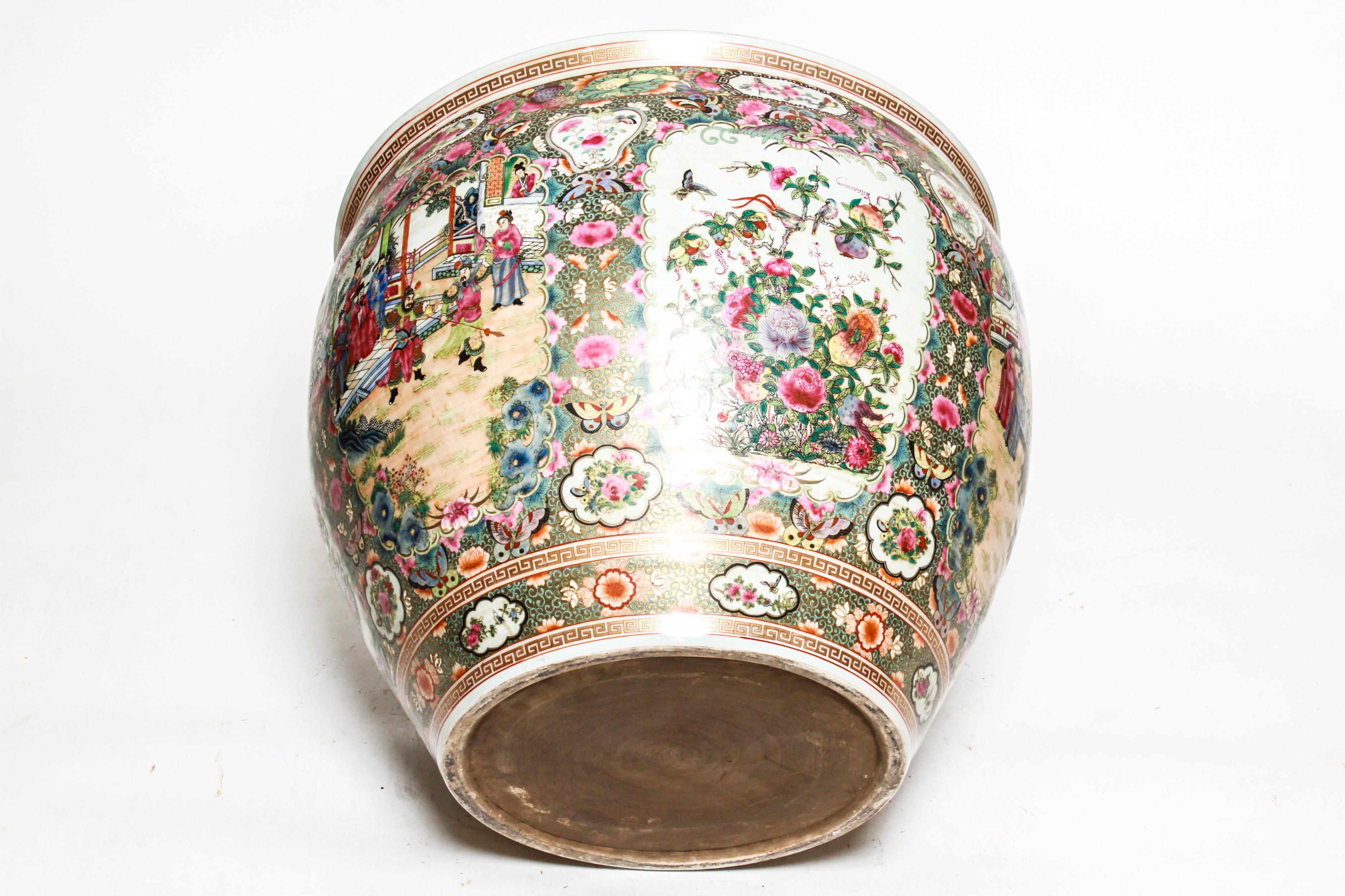 Chinese Monumental Porcelain Fish Bowl or Jardinière 6