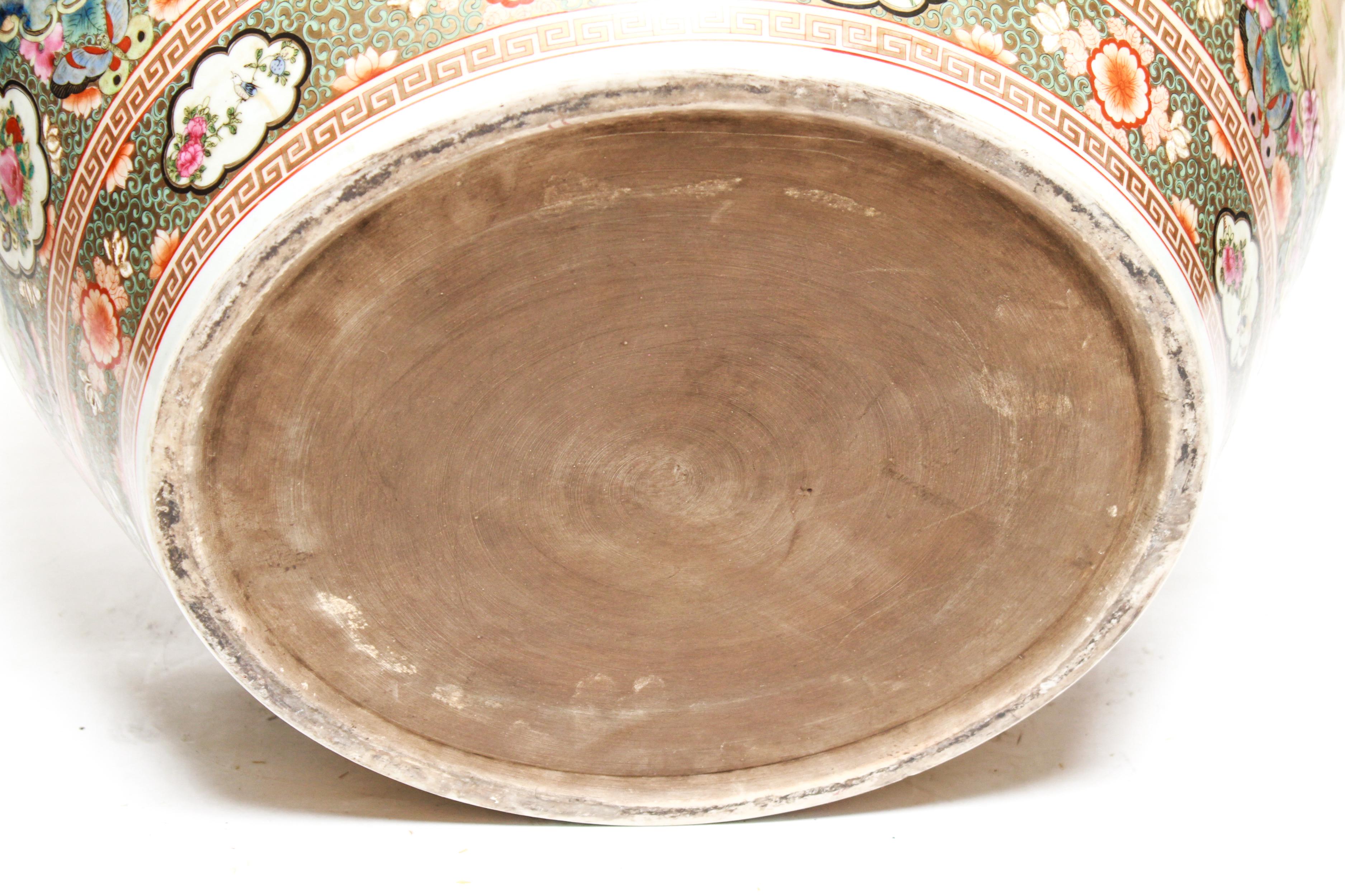 Chinese Monumental Porcelain Fish Bowl or Jardinière 7
