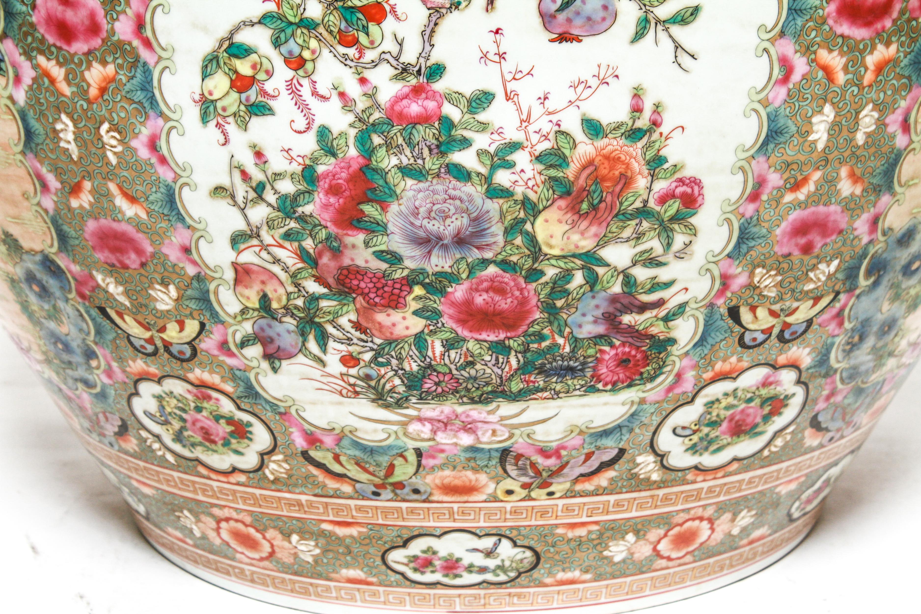 Chinese Monumental Porcelain Fish Bowl or Jardinière 2