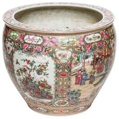 Chinese Monumental Porcelain Fish Bowl or Jardinière