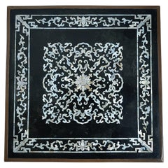 Chinese Mother-of-Pearl and Black Lacquer Table