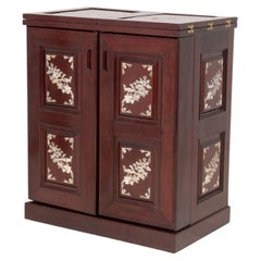 Chinese Mother-of-Pearl Inlay Rosewood Bar Cabinet