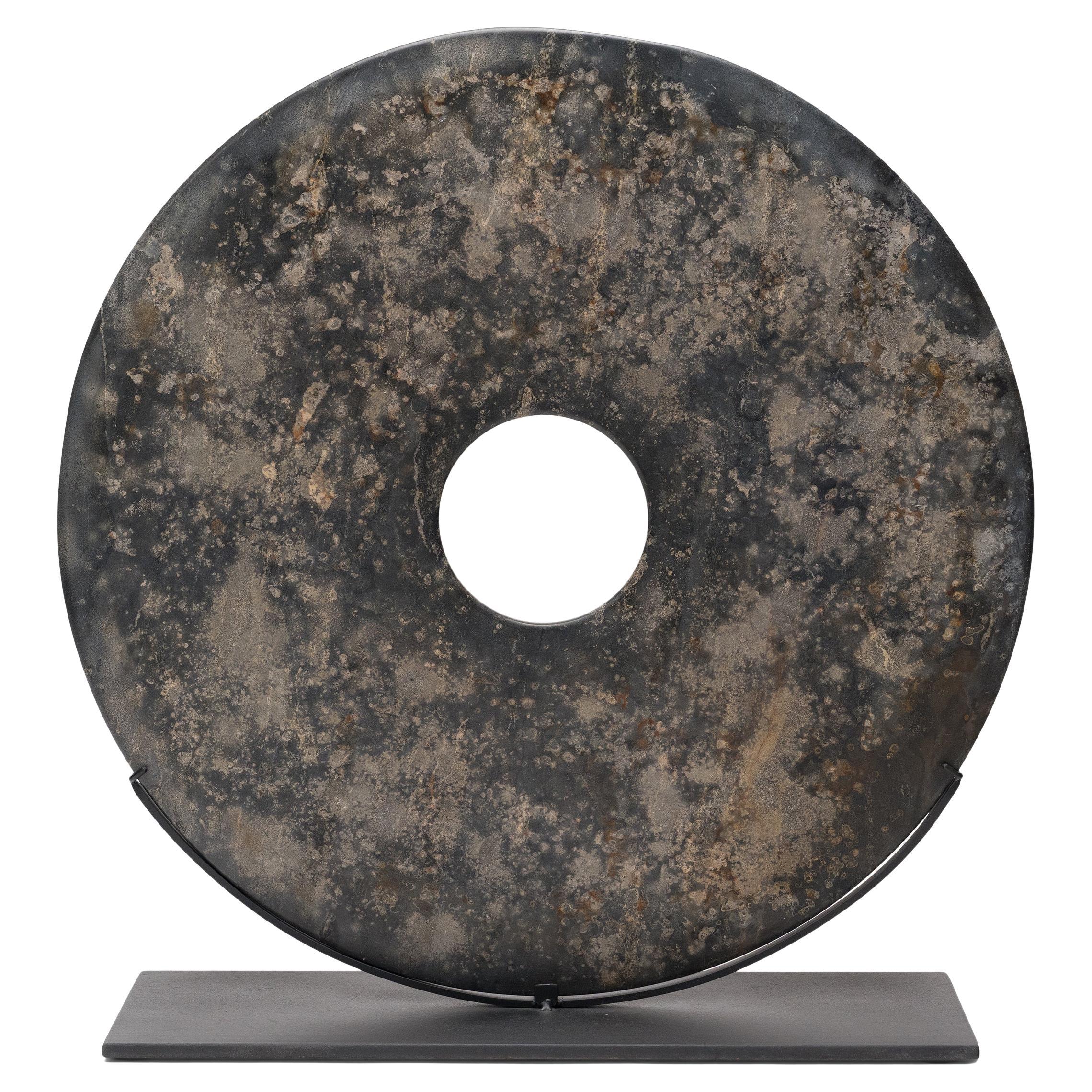 Chinese Mottled Black Bi Disc en venta