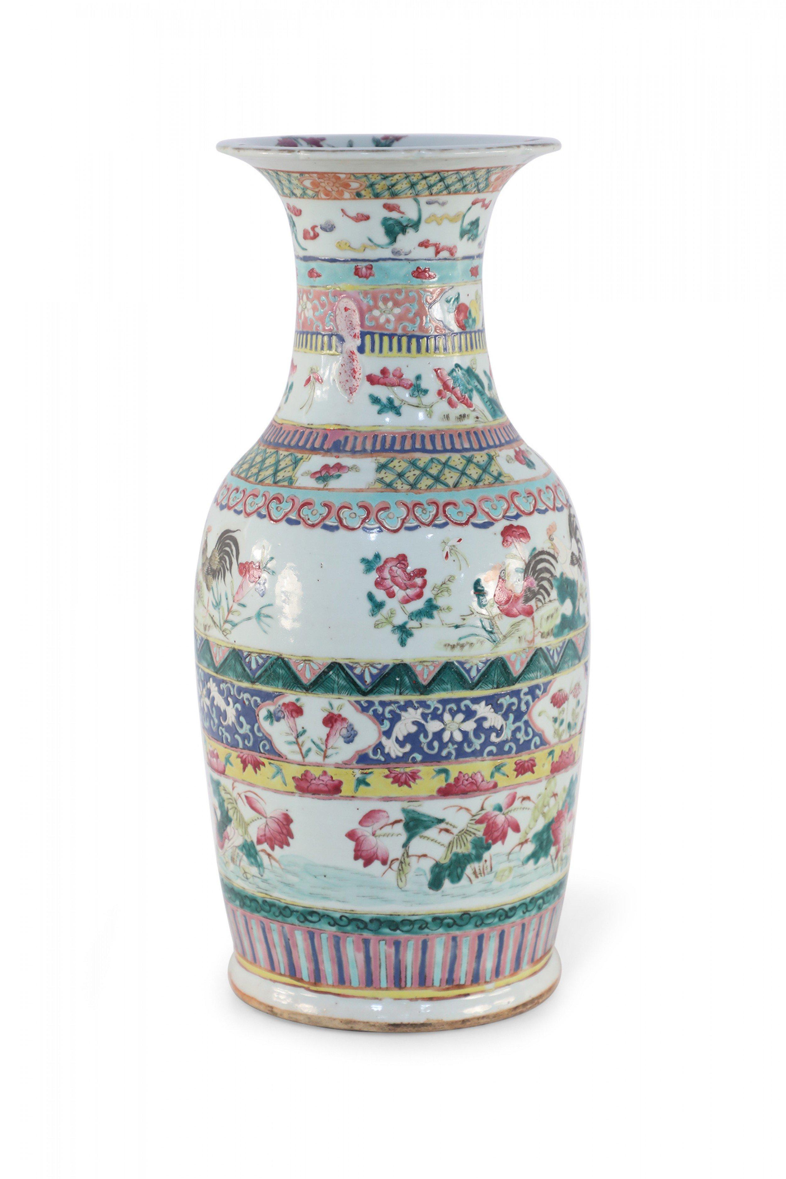 Urna china de porcelana con dibujo de bandas multicolor Exportación china en venta