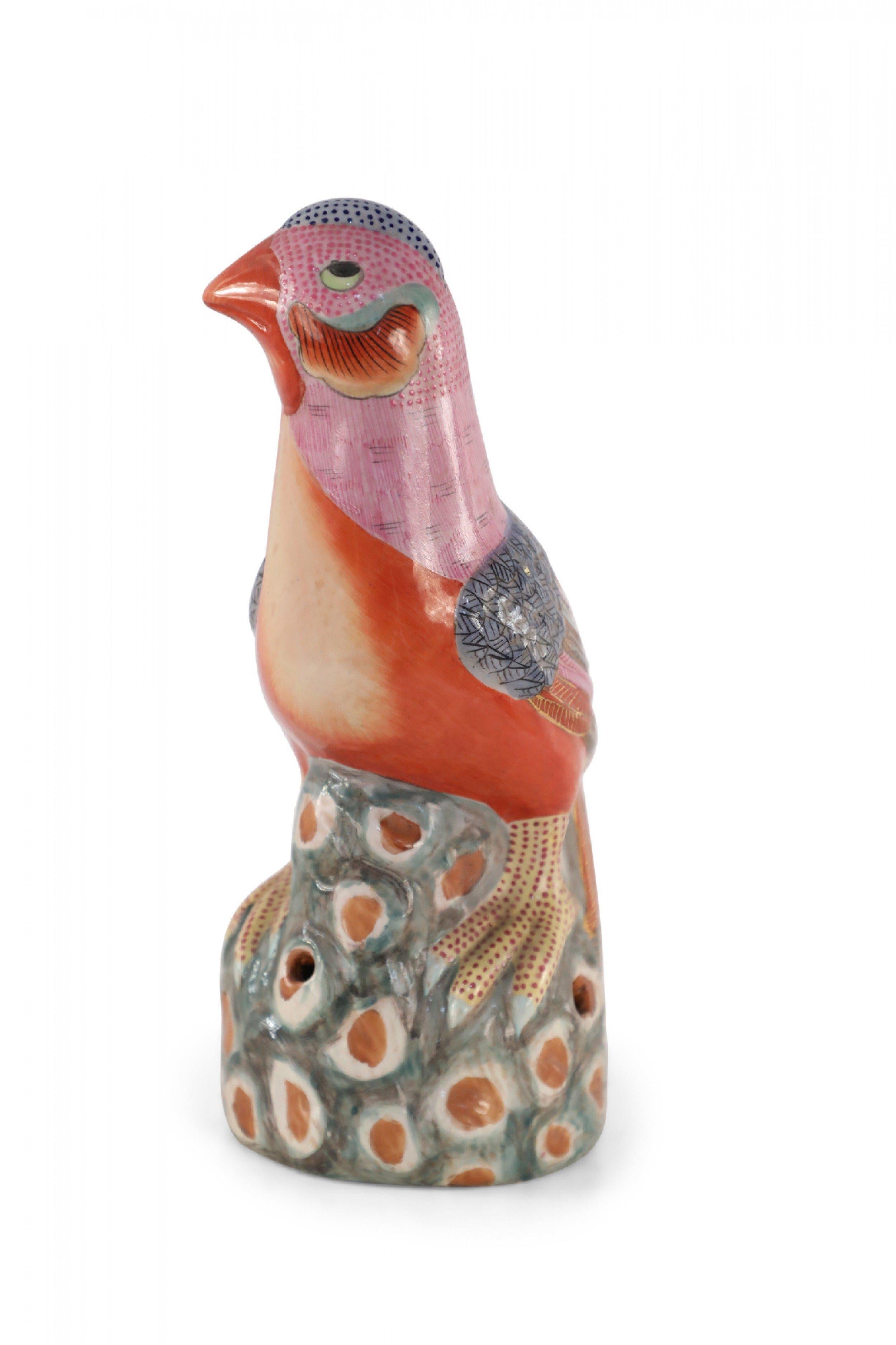 Chinese Export Chinese Multicolor Porcelain Pheasant Statue For Sale