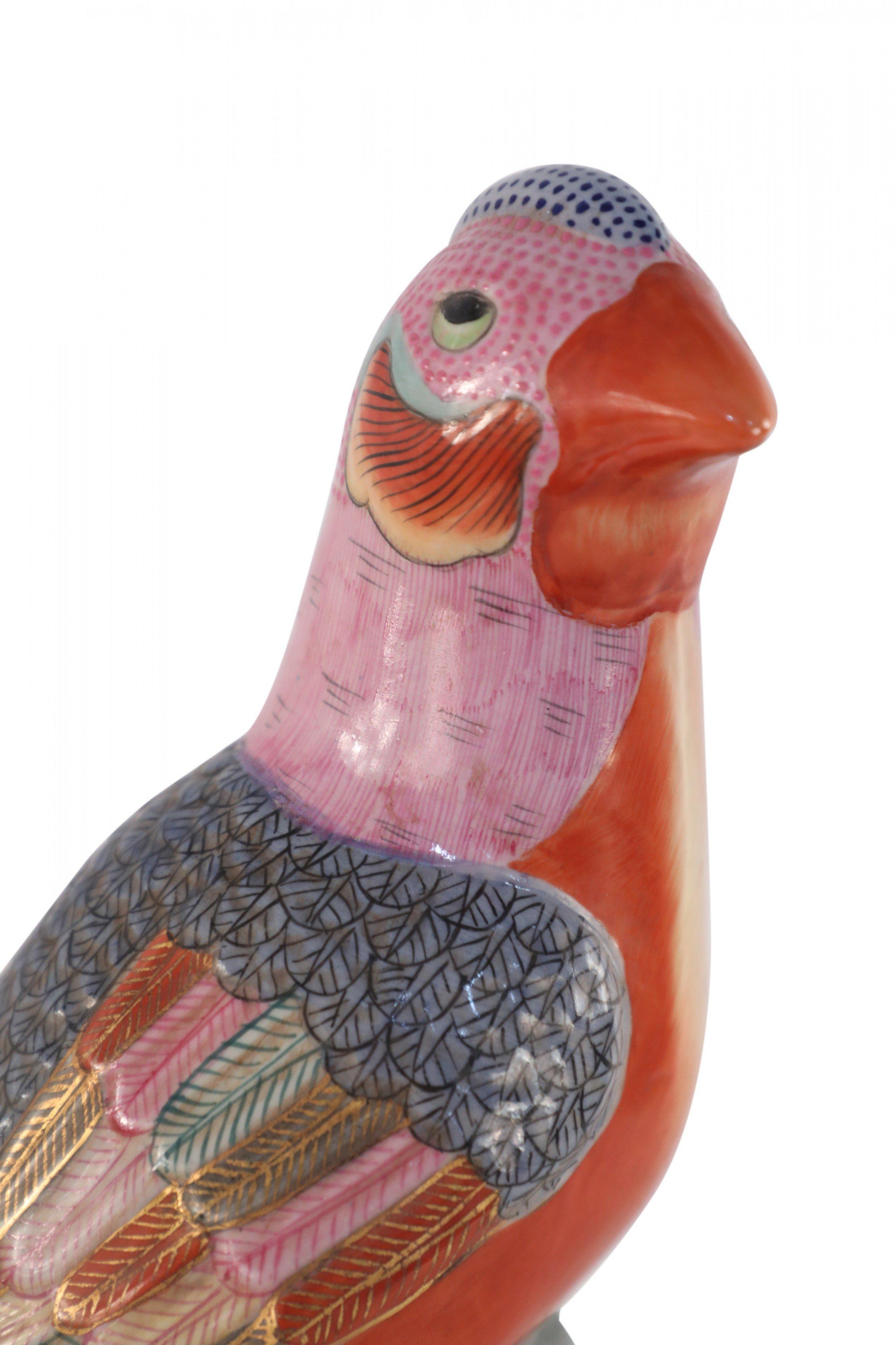 Chinese Multicolor Porcelain Pheasant Statue For Sale 2
