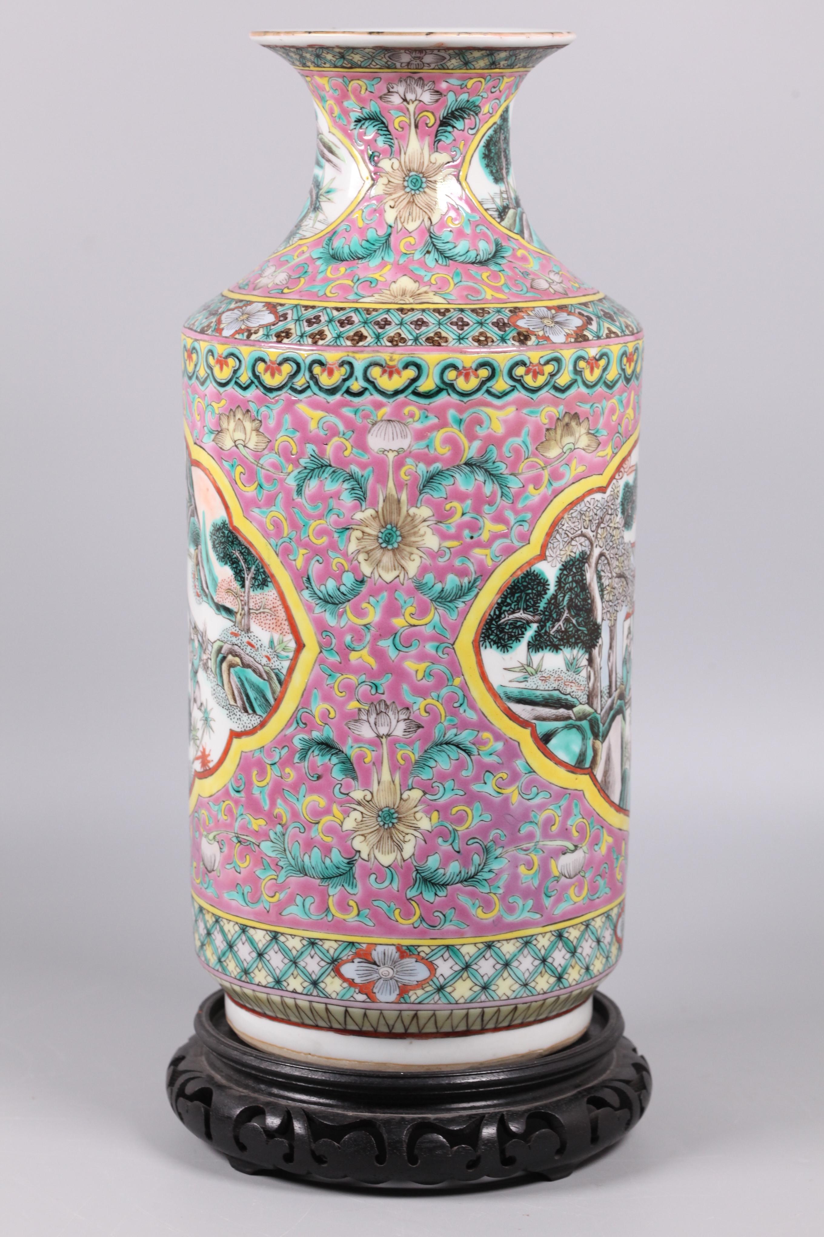 Porcellana Vaso cinese di porcellana multicolore, XIX secolo. in vendita