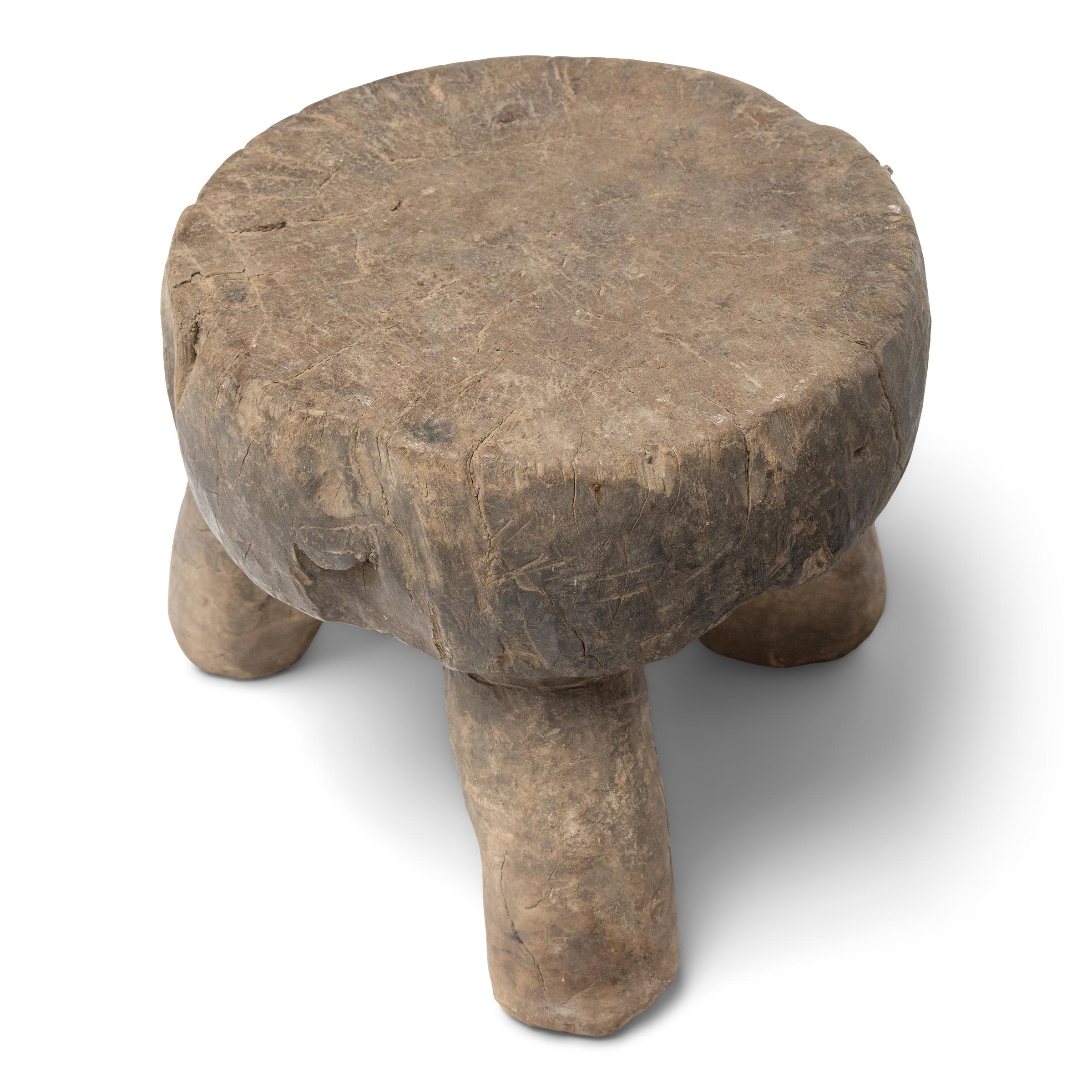 Taburete chino para picar setas, c. 1850 Rústico en venta