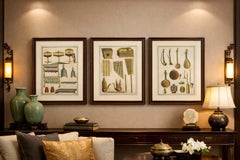 Chinese Musical Instruments – Set of Three Hand-Colored Engravings, 1815