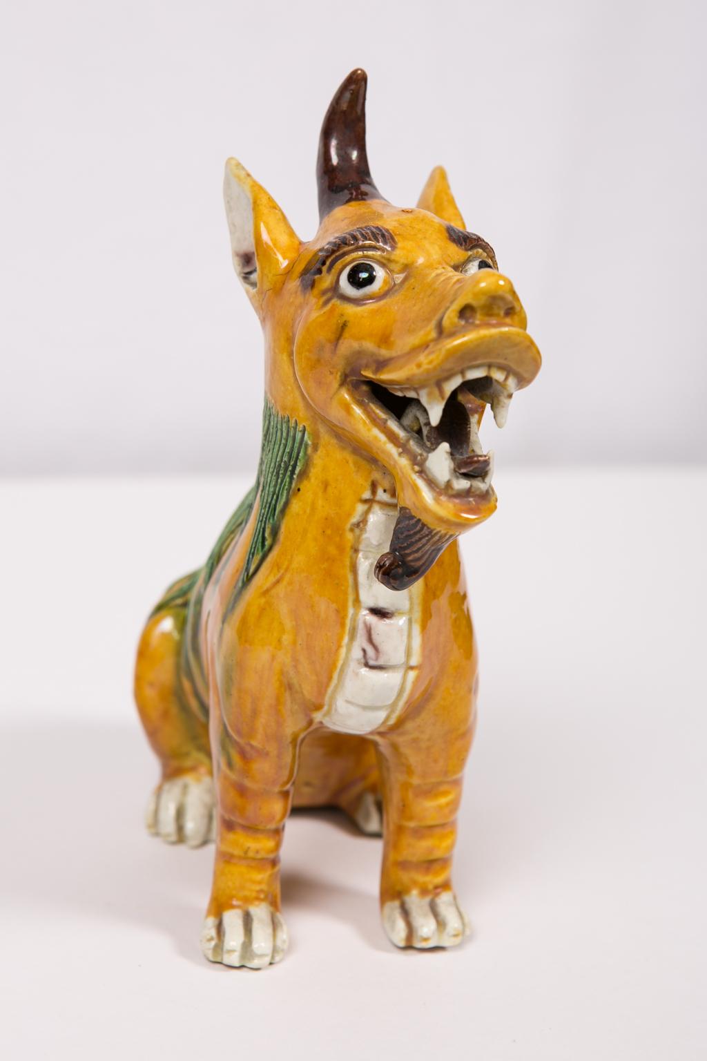Chinese Mythical Unicorn Xiezhi Representing Justice and Wisdom In Excellent Condition In Katonah, NY