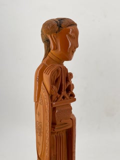 Taoist Mythology Bakelite Sculpture Lan Caihe (Lan Tsai-ho) Immortal Woman