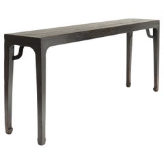 Chinese Narrow Lacquered Walnut Table, c. 1800
