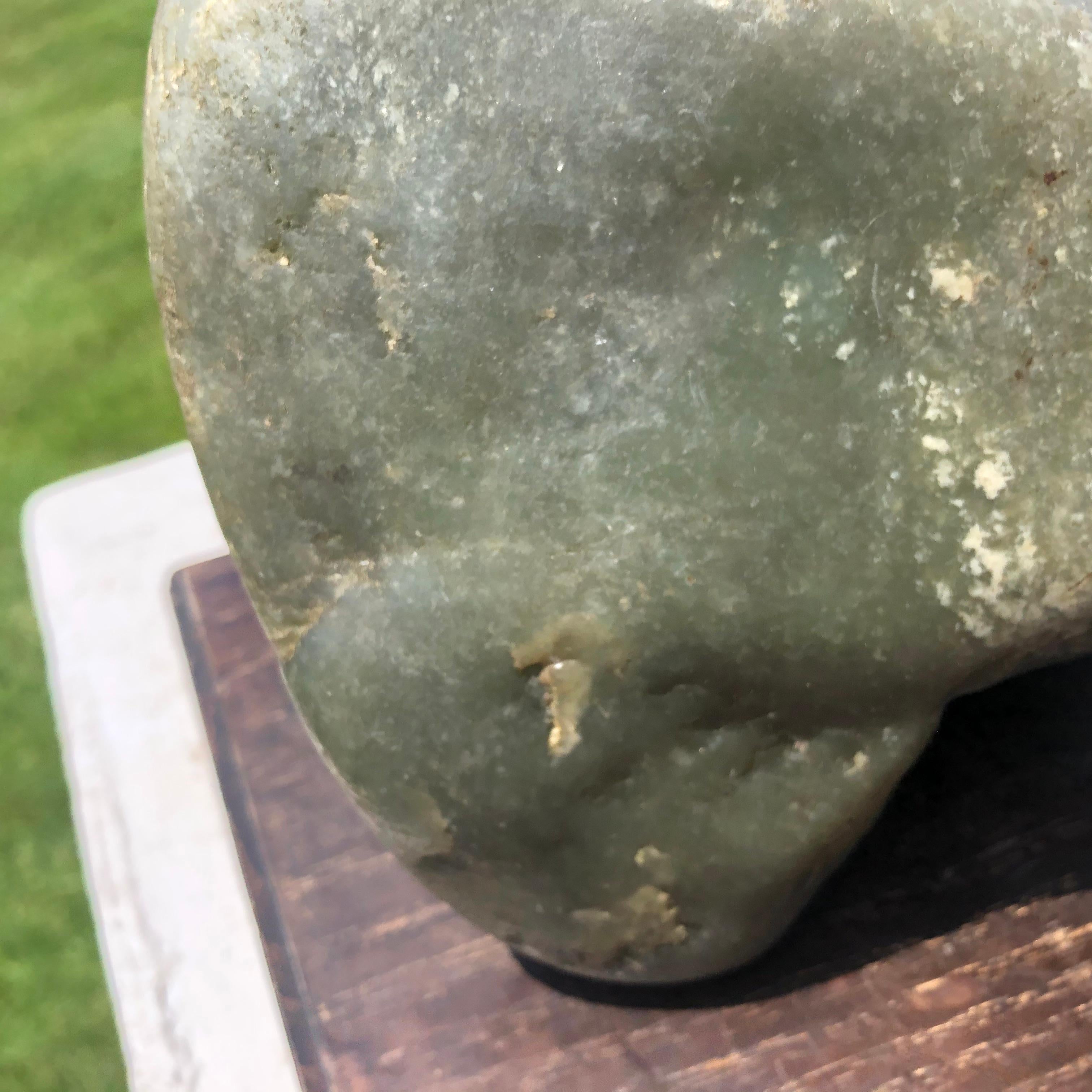 20th Century Chinese Natural Khotan Hetien Jade Scholar Rock Collected, 1995