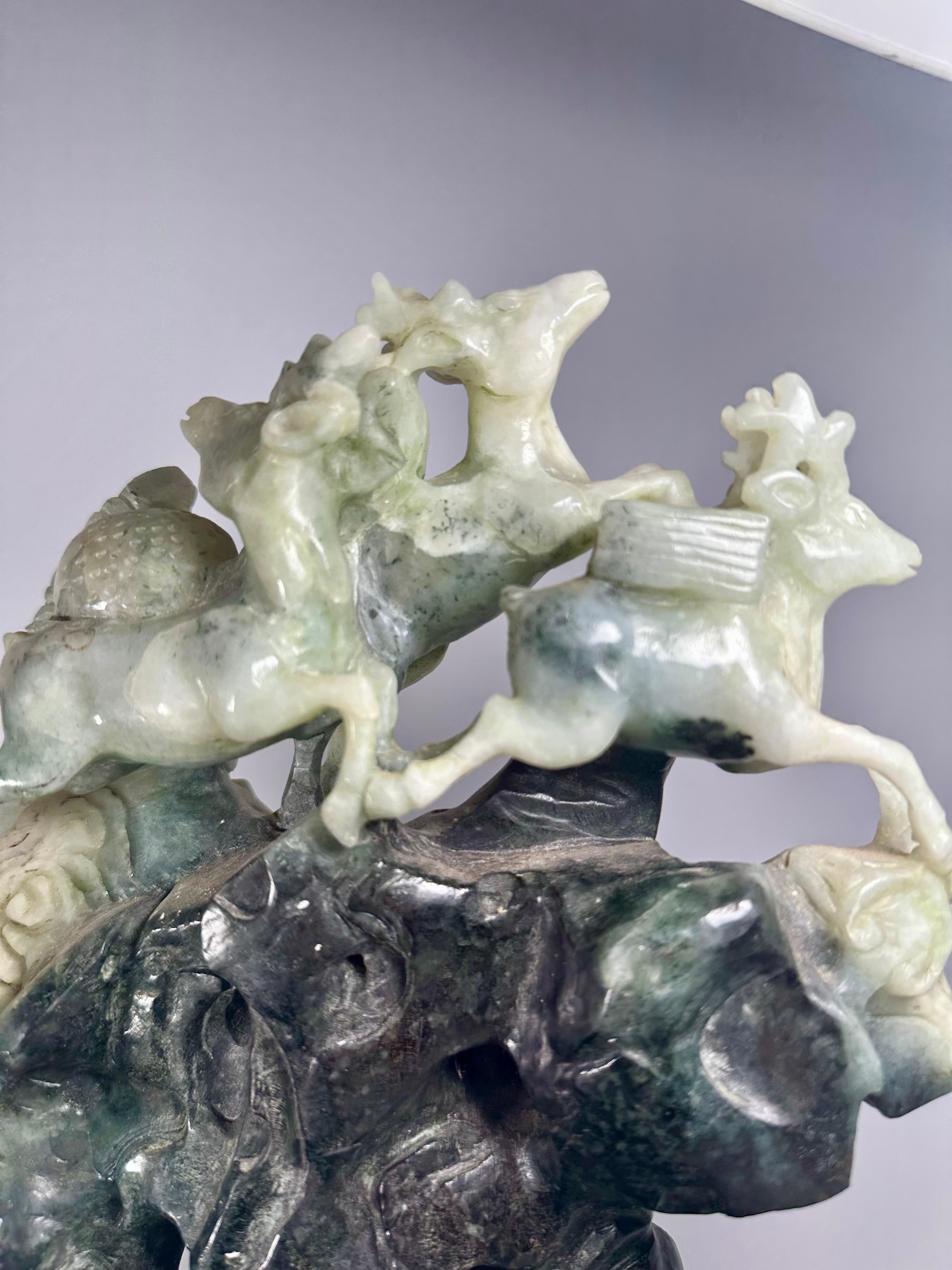 Chinese Natural Large Dushan Jade Carving Qing Dynasty For Sale 8