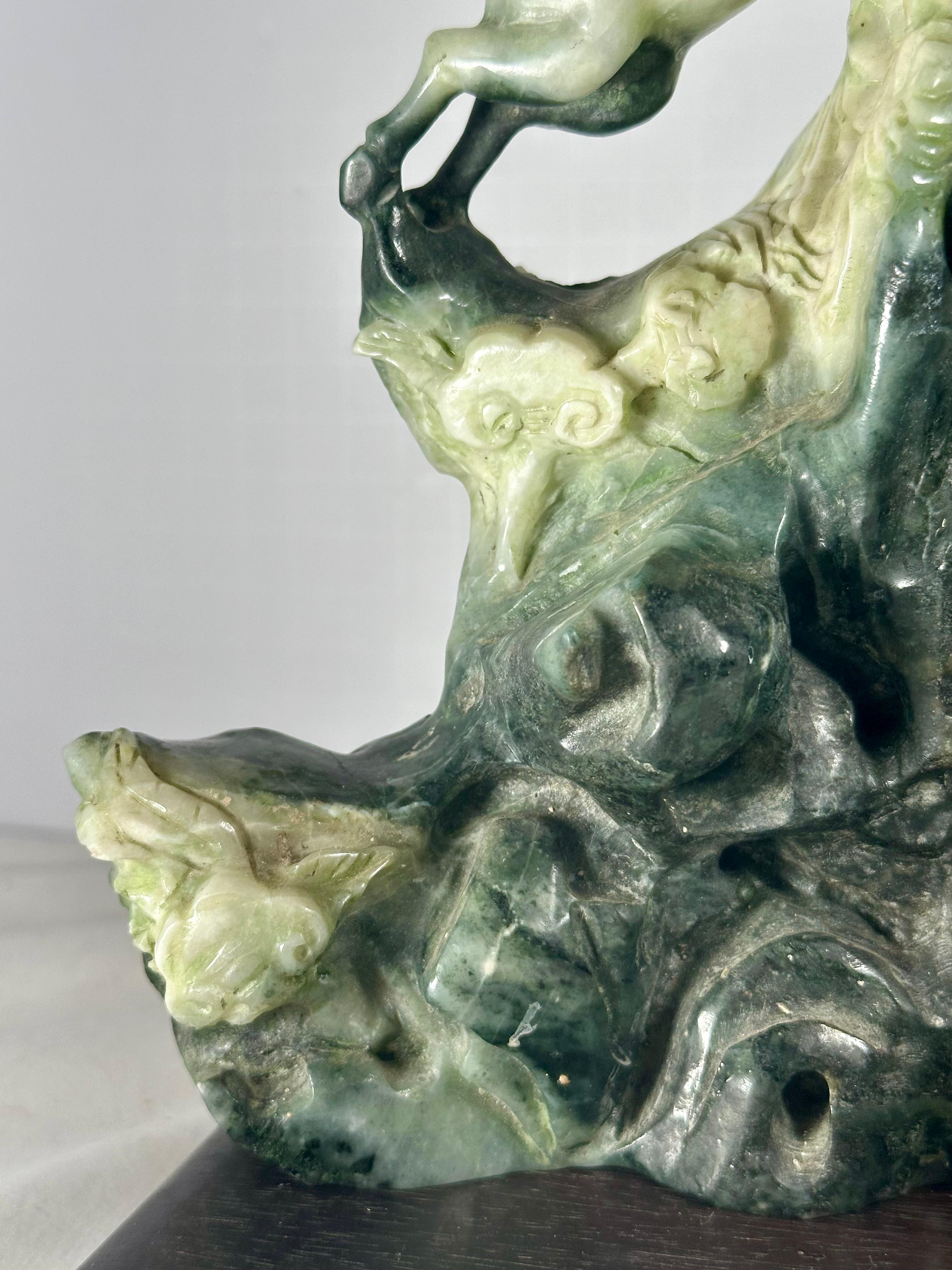 Chinese Natural Large Dushan Jade Carving Qing Dynasty For Sale 1