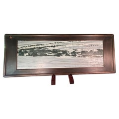 Chinese Big Rocks Natural Stone "Painting" Gray With Beautiful Waters