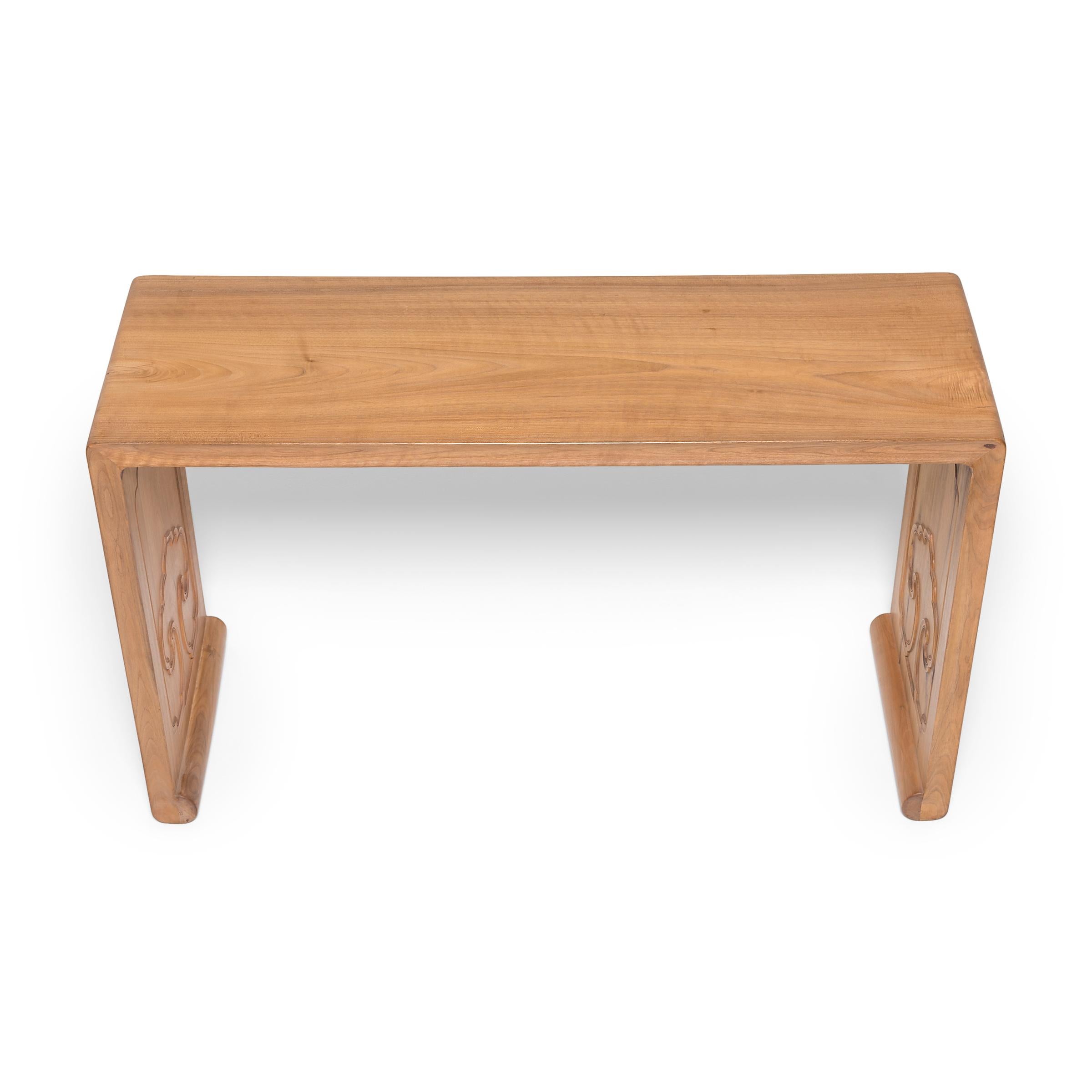 Contemporary Chinese Natural Wood Lute Table
