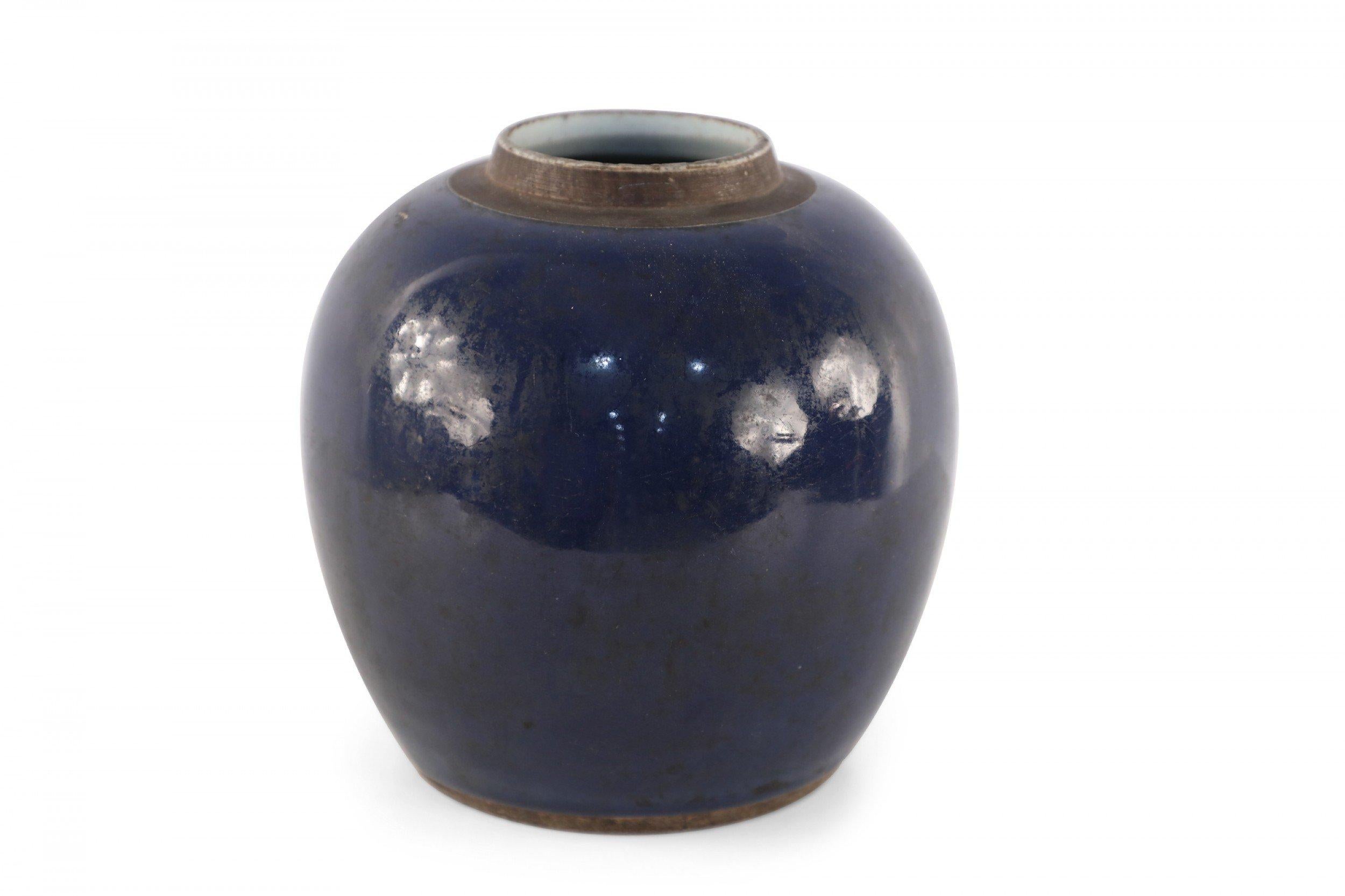 Chinese Export Chinese Navy Blue Ginger Jar For Sale