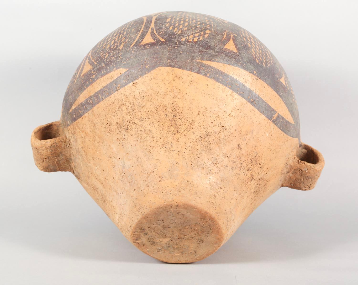 Chinese Neolithic Painted Ovoid Pottery Jar, Machang Period    #10 For Sale 6