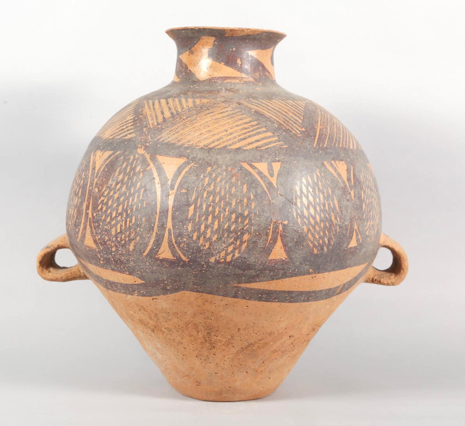 Other Chinese Neolithic Painted Ovoid Pottery Jar, Machang Period    #10 For Sale