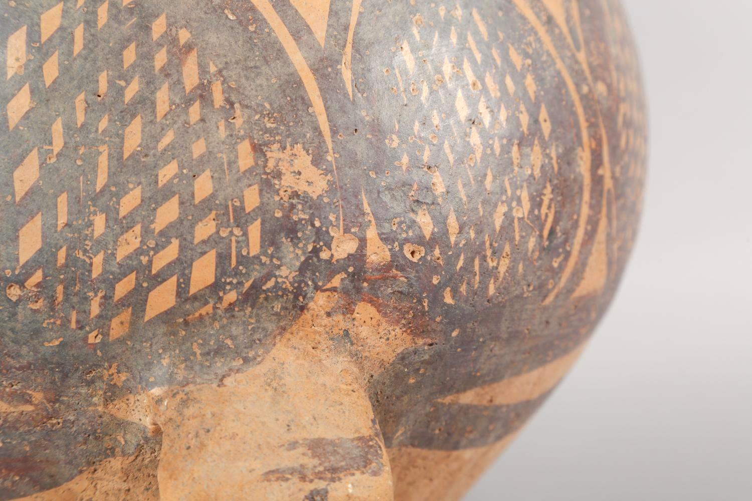 18th Century and Earlier Chinese Neolithic Painted Ovoid Pottery Jar, Machang Period    #10 For Sale