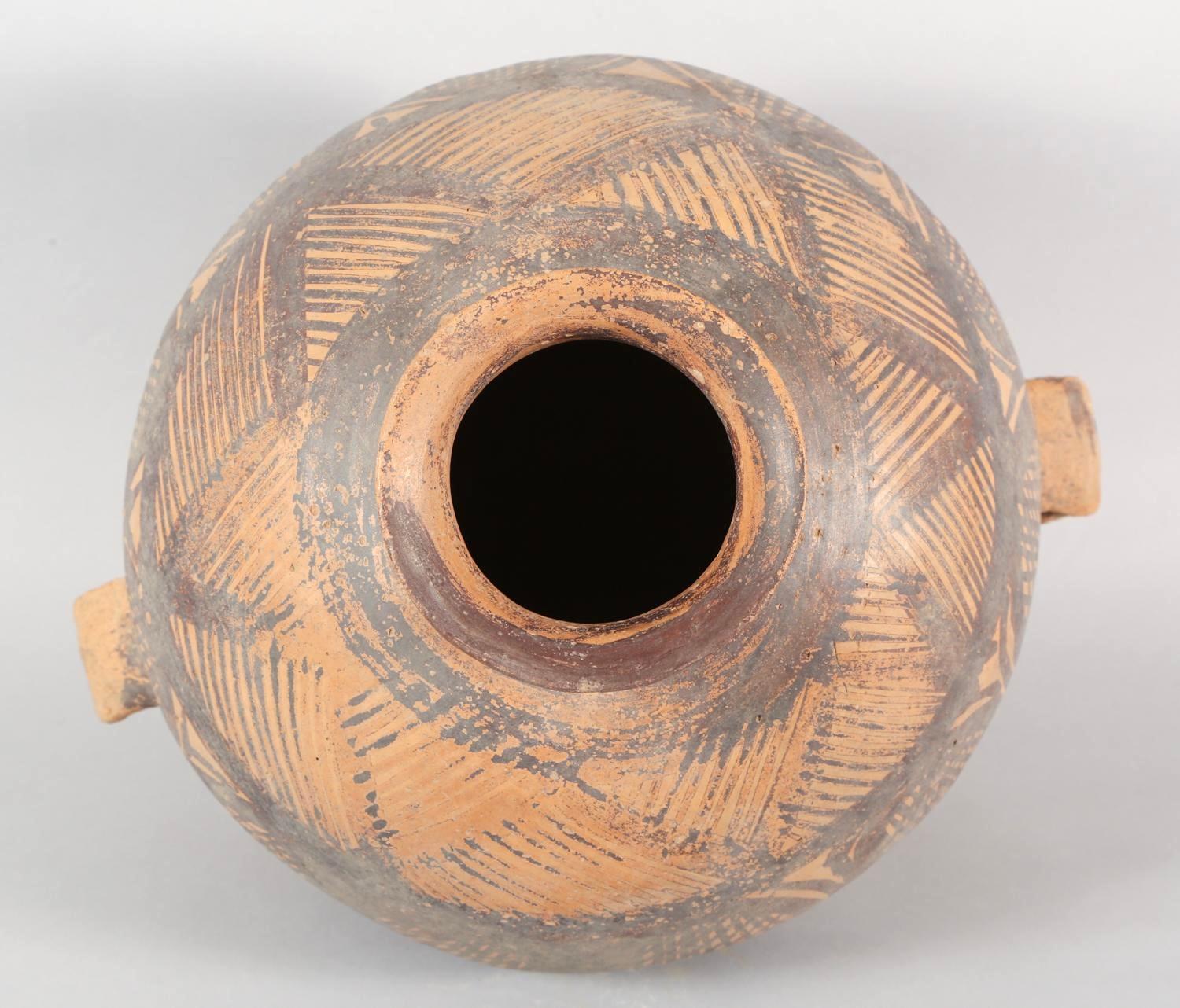 Chinese Neolithic Painted Ovoid Pottery Jar, Machang Period    #10 For Sale 4