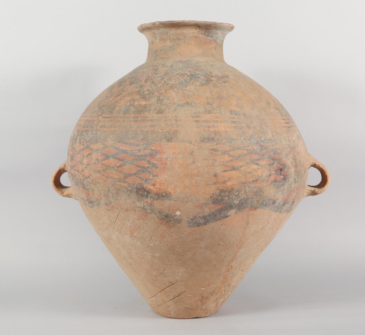 Chinese Neolithic Painted Ovoid Pottery Jar, Machang Period    #7 For Sale 9