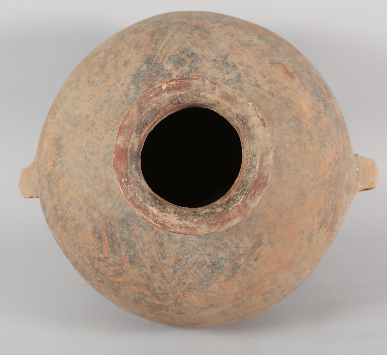 Chinese Neolithic Painted Ovoid Pottery Jar, Machang Period    #7 For Sale 2