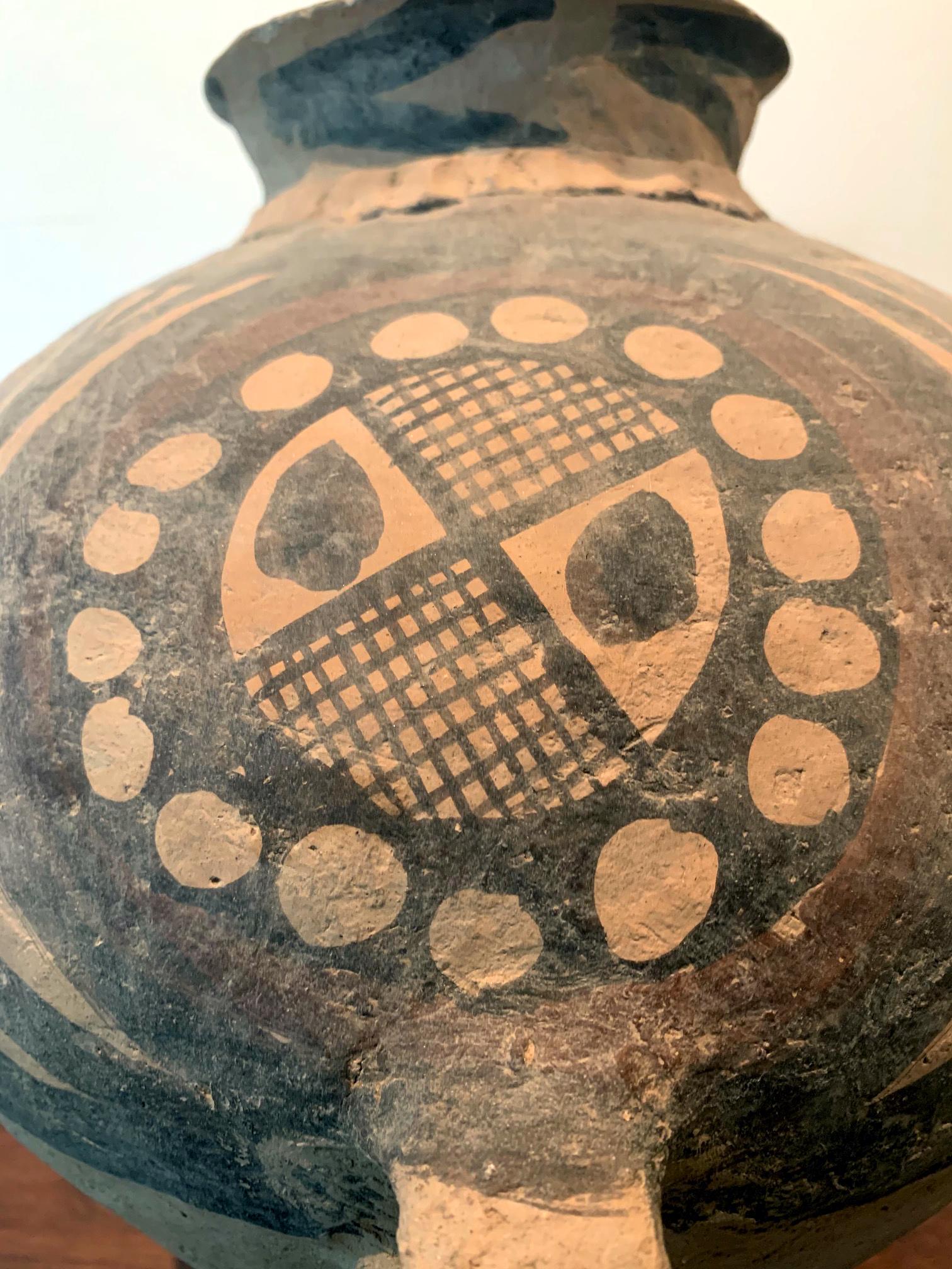 Archaistic Chinese Neolithic Painted Pottery Jar Yaoshao Culture
