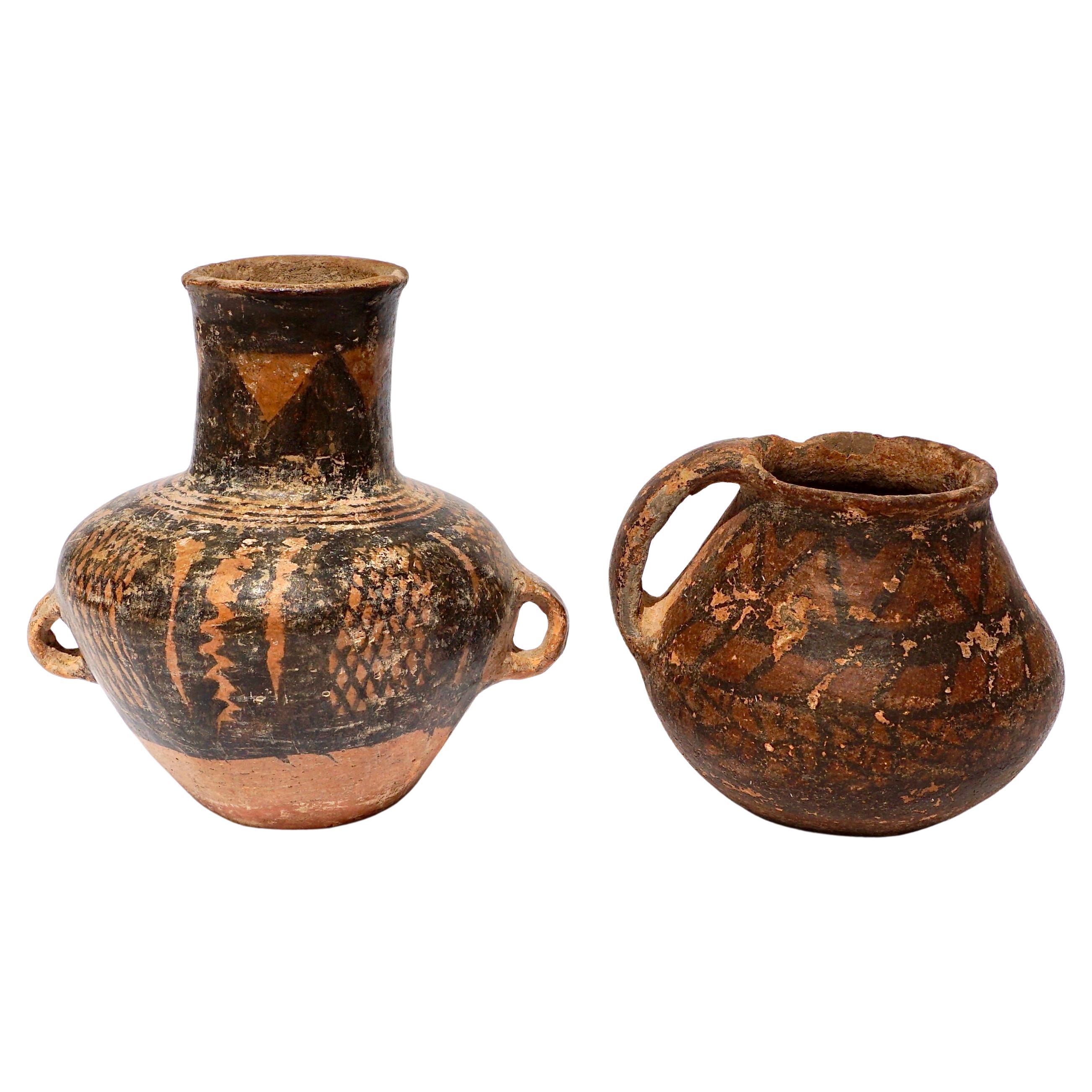 Chinese Neolithic Pottery Vases circa 3500 BCE