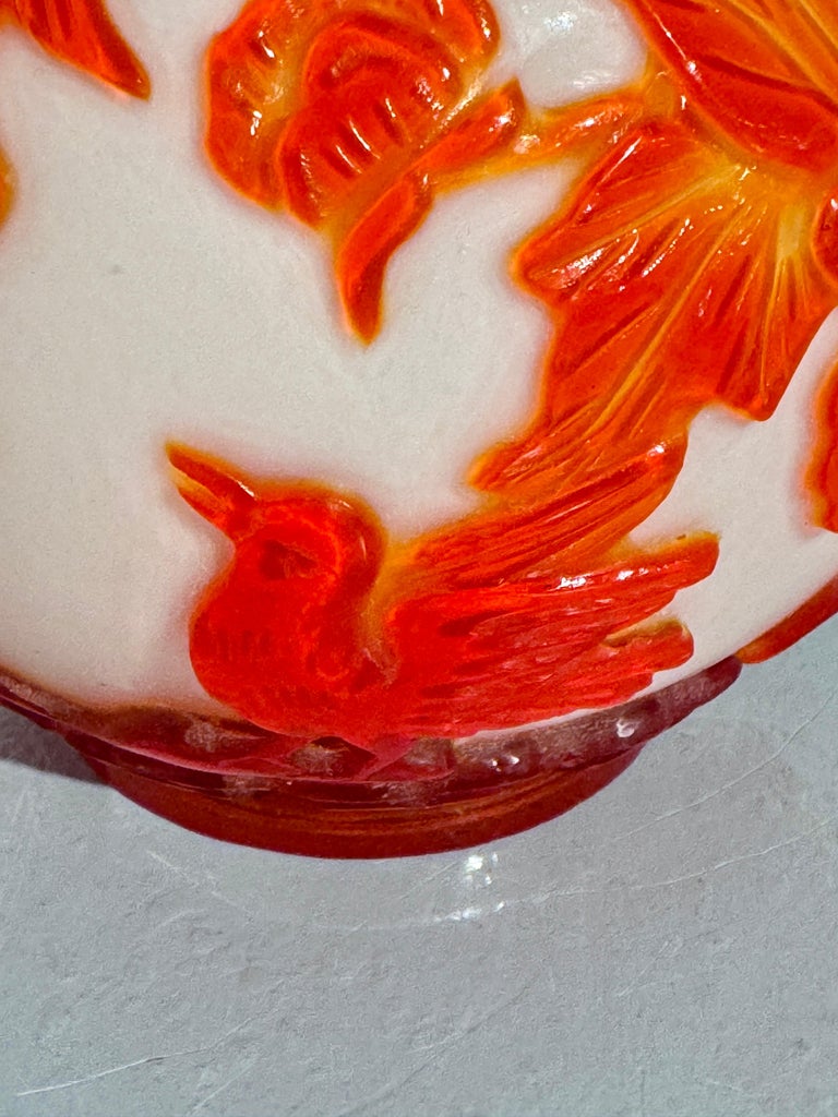 Jarrón camafeo chino de cristal de Pekín naranja neón, años 60, China en  venta en 1stDibs España, image size:768x1024