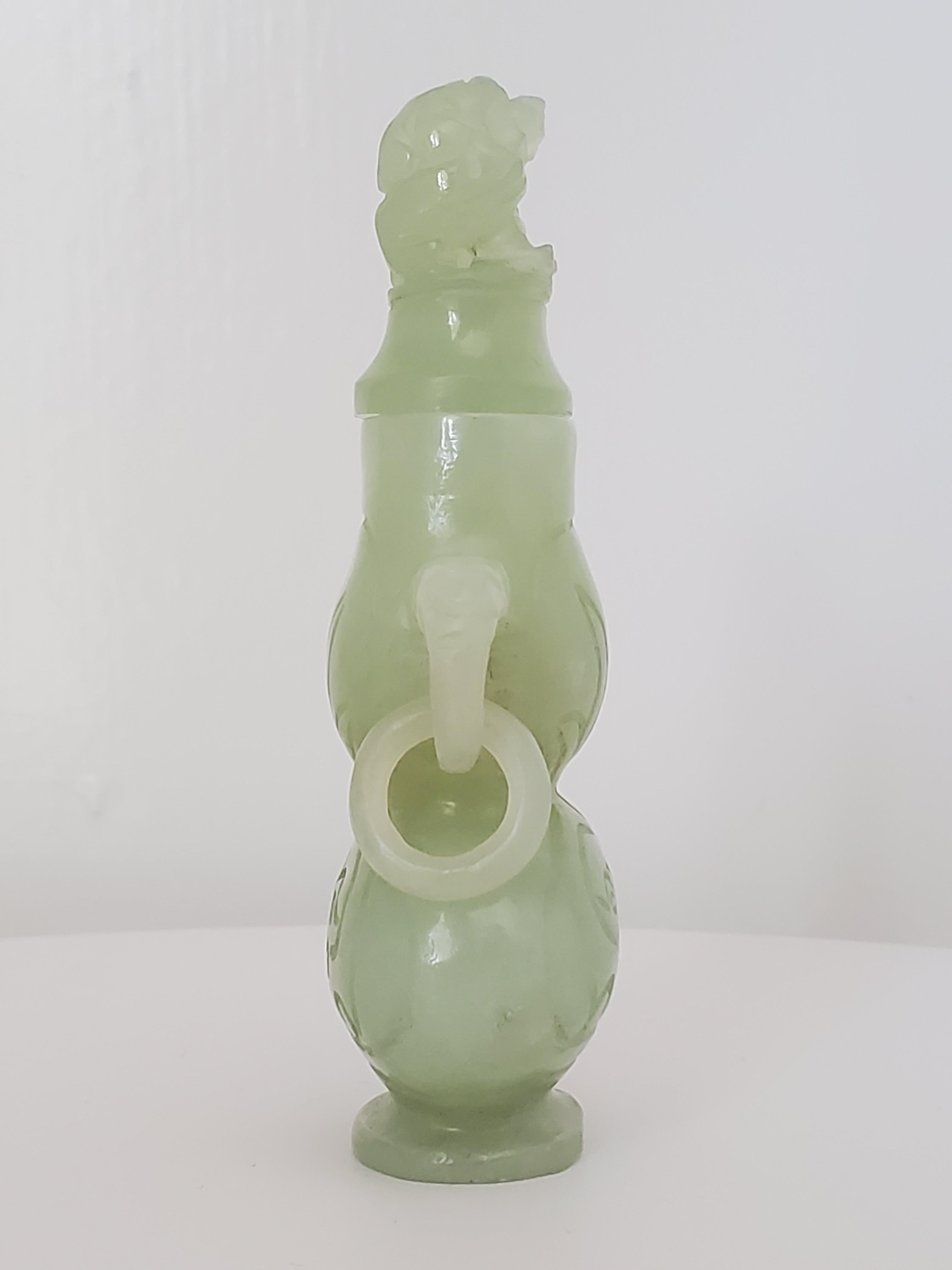 Stone Chinese Nephrite Jade Archaistic Covered Vase, Qing Dynasty For Sale