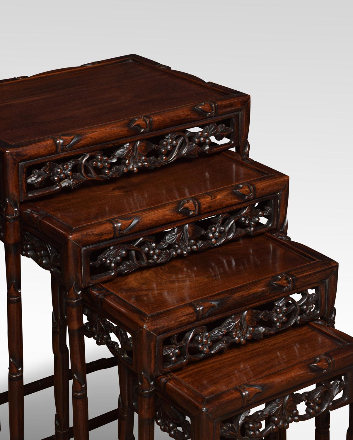 20th Century Chinese Nest of Four Tables