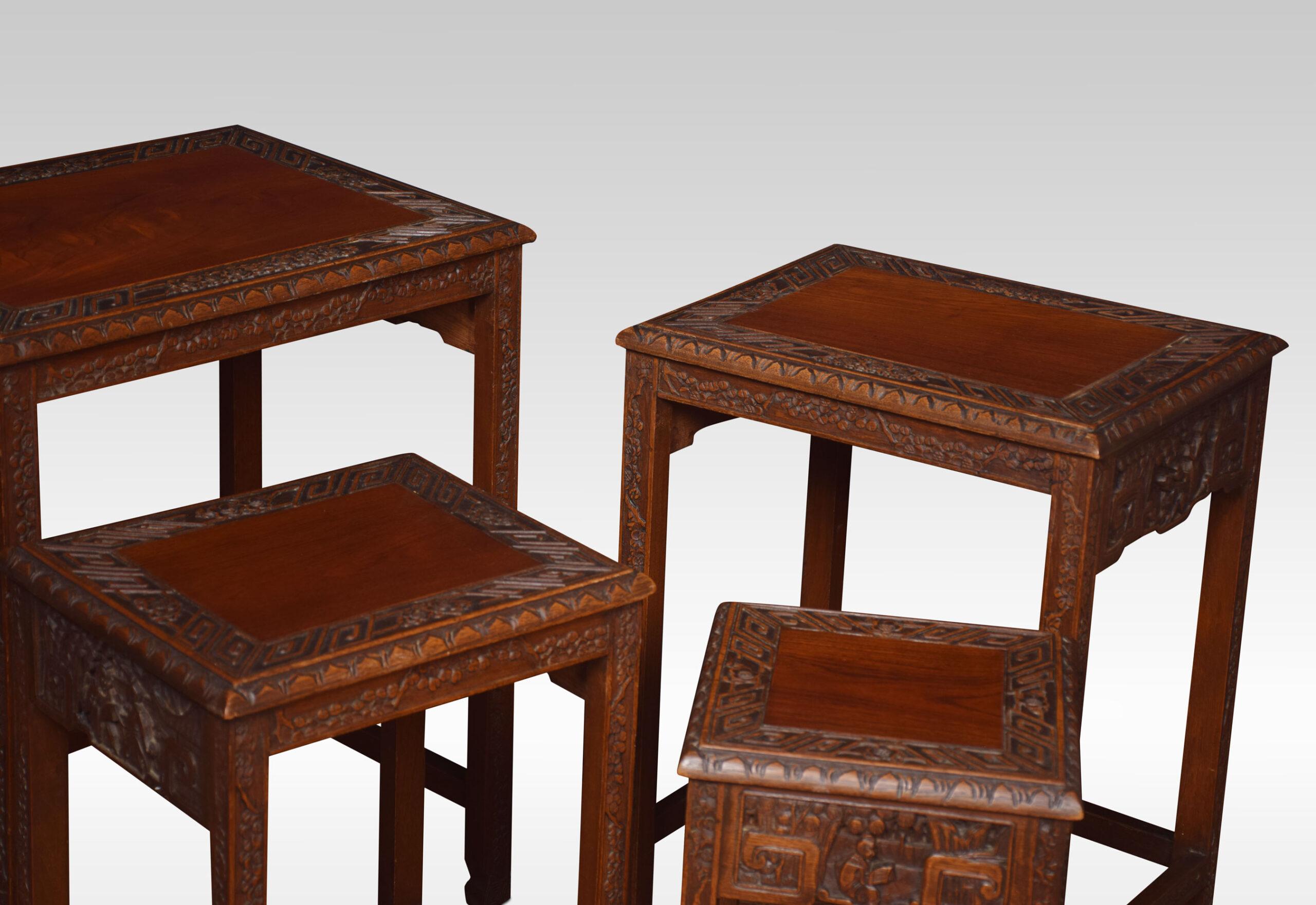 20th Century Chinese nest of four tables For Sale