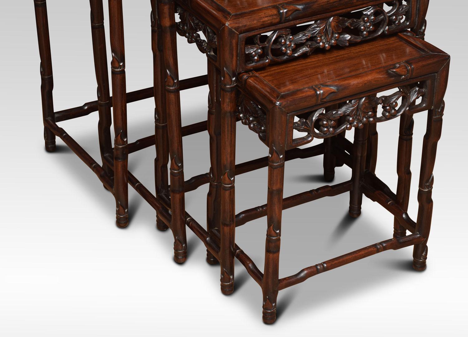 Hardwood Chinese Nest of Four Tables