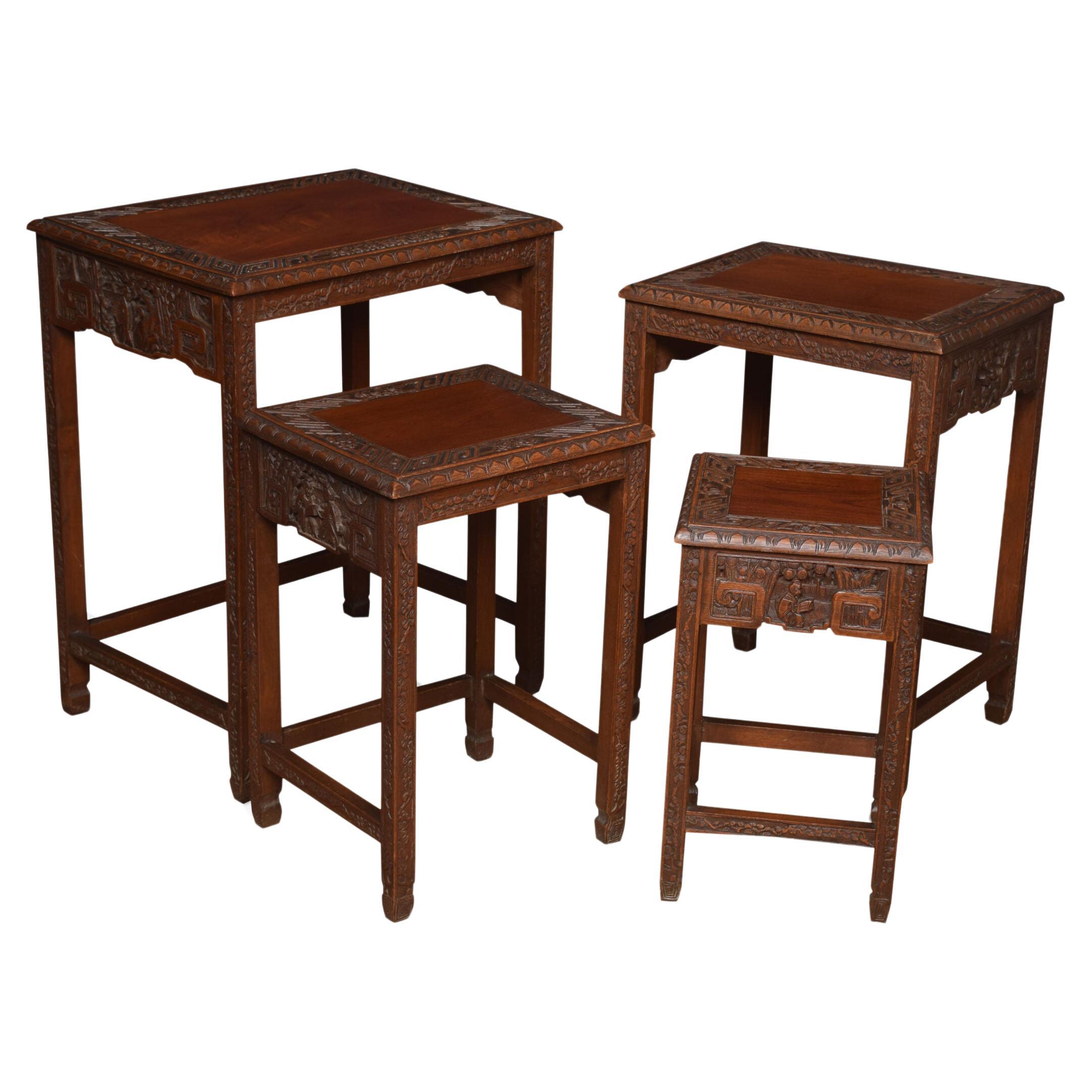 Chinese nest of four tables For Sale