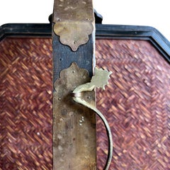 Chinese Nested Bamboo, Brass and Rattan Wedding Basket