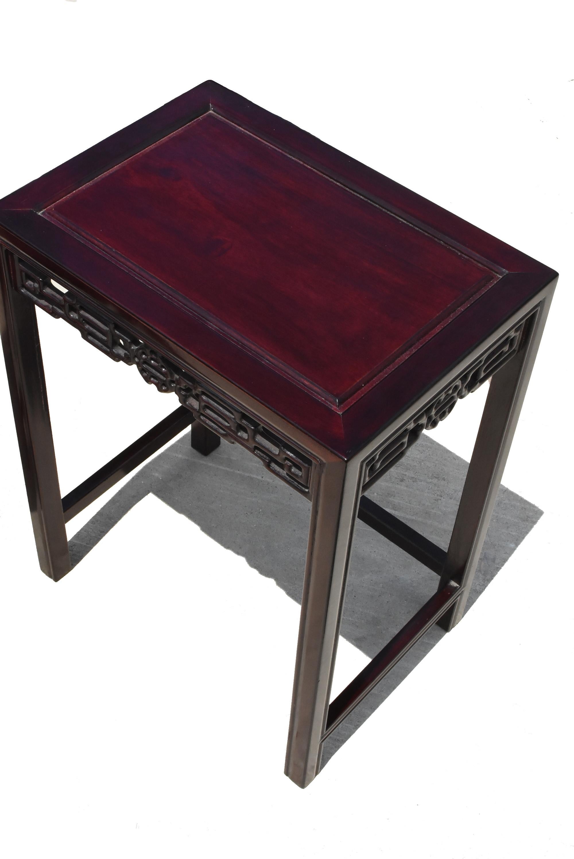 Chinese Nesting Tables Set of Four Solid Rosewood 5