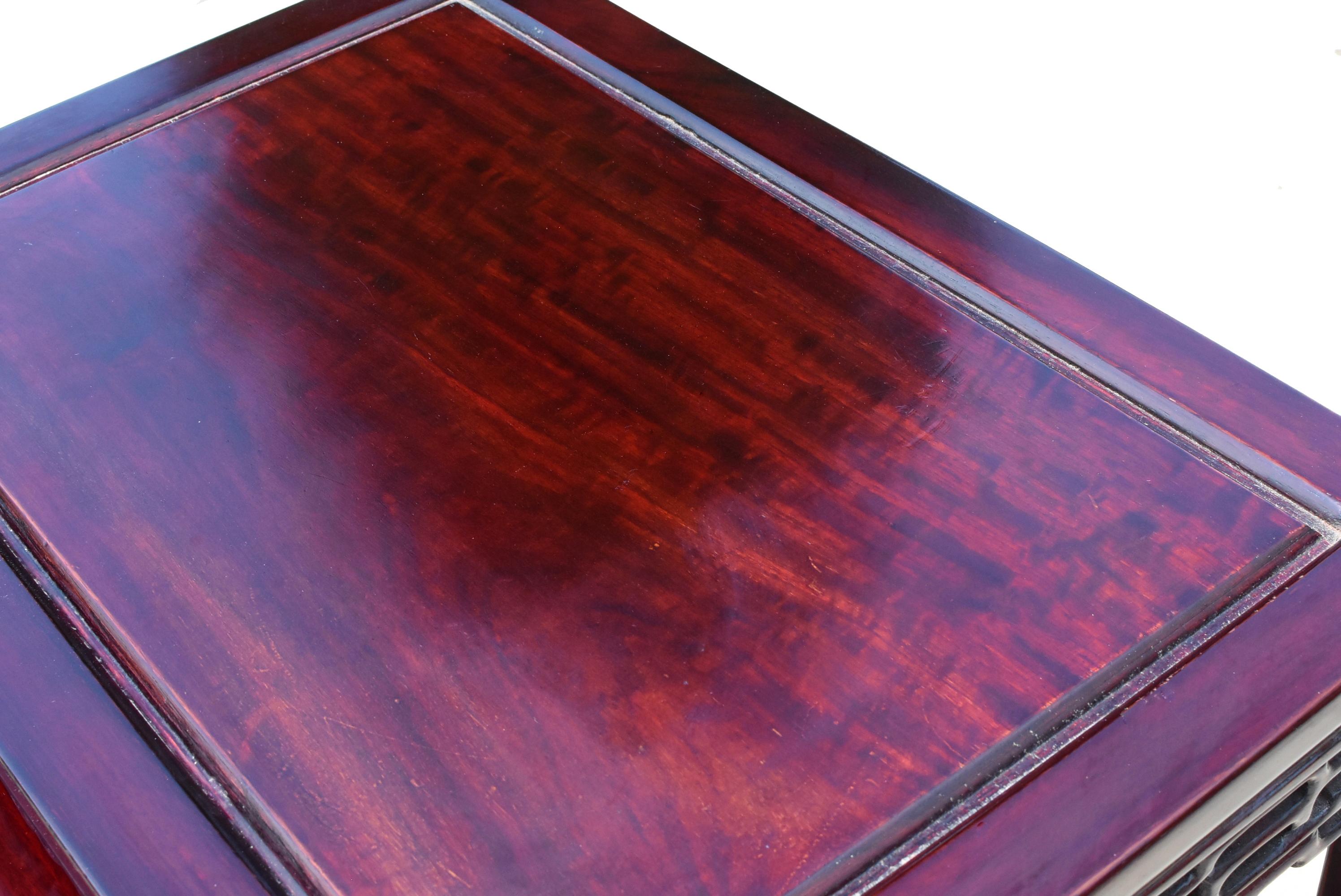 Chinese Nesting Tables Set of Four Solid Rosewood In Good Condition In Somis, CA